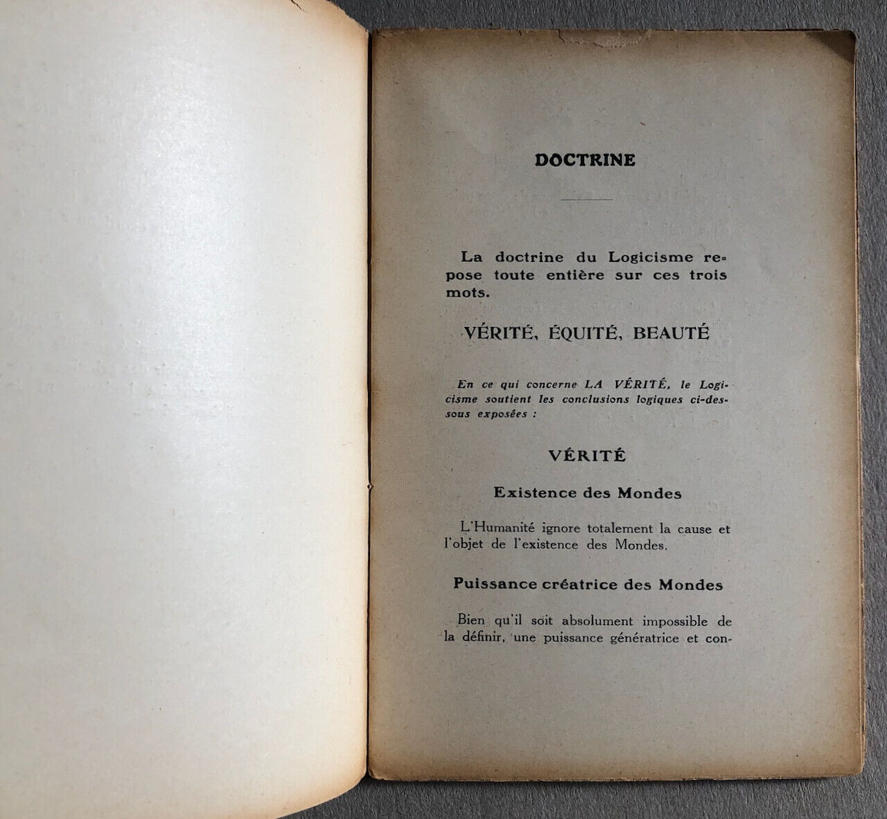 C.C. Calderon — Le Logicisme, origine, doctrine, organisation — Chantenay — 1915