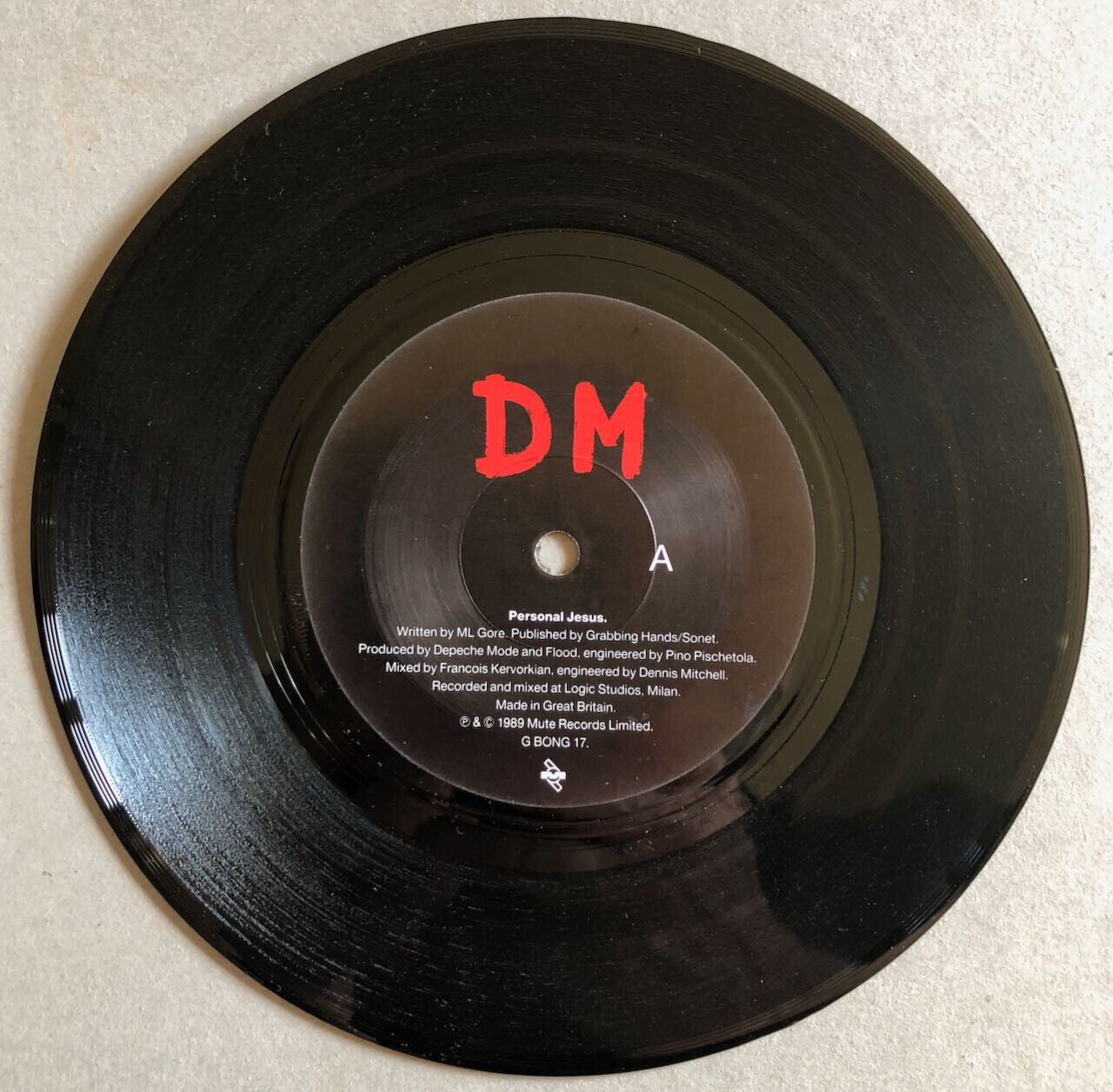 Dépèche Mode — Personal Jesus — 7"45 RPM Limited Edition — Mute G BONG 17 — 1989