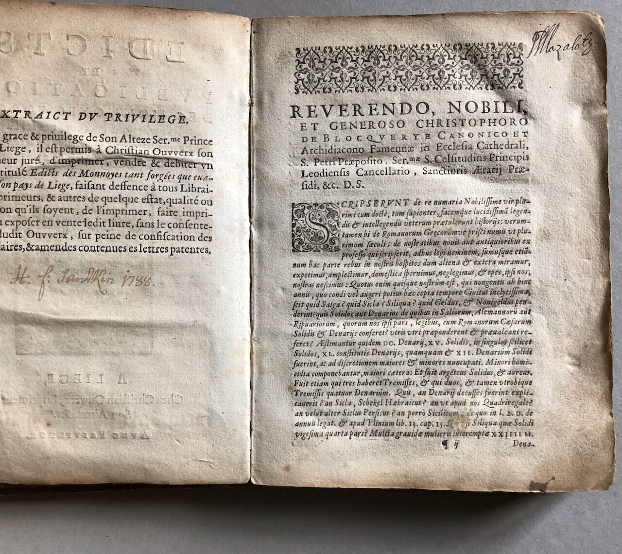 Vlierden — Edicts et publications des monnoyes forgees — Christian Ouwerx — 1623