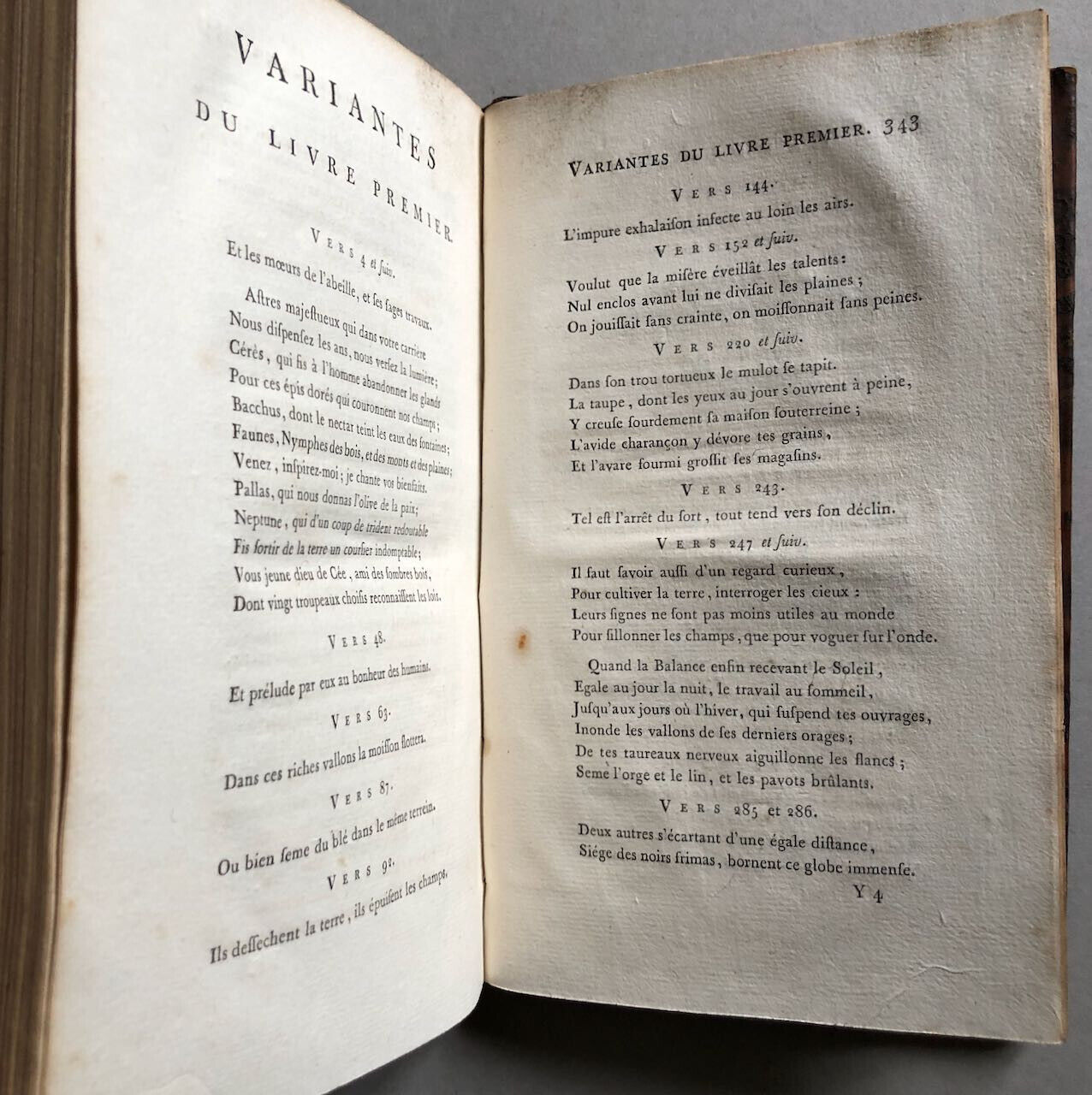 Virgile — Les Géorgiques — trad. de l'abbé de Lille — Sociéte littéraire — 1784.