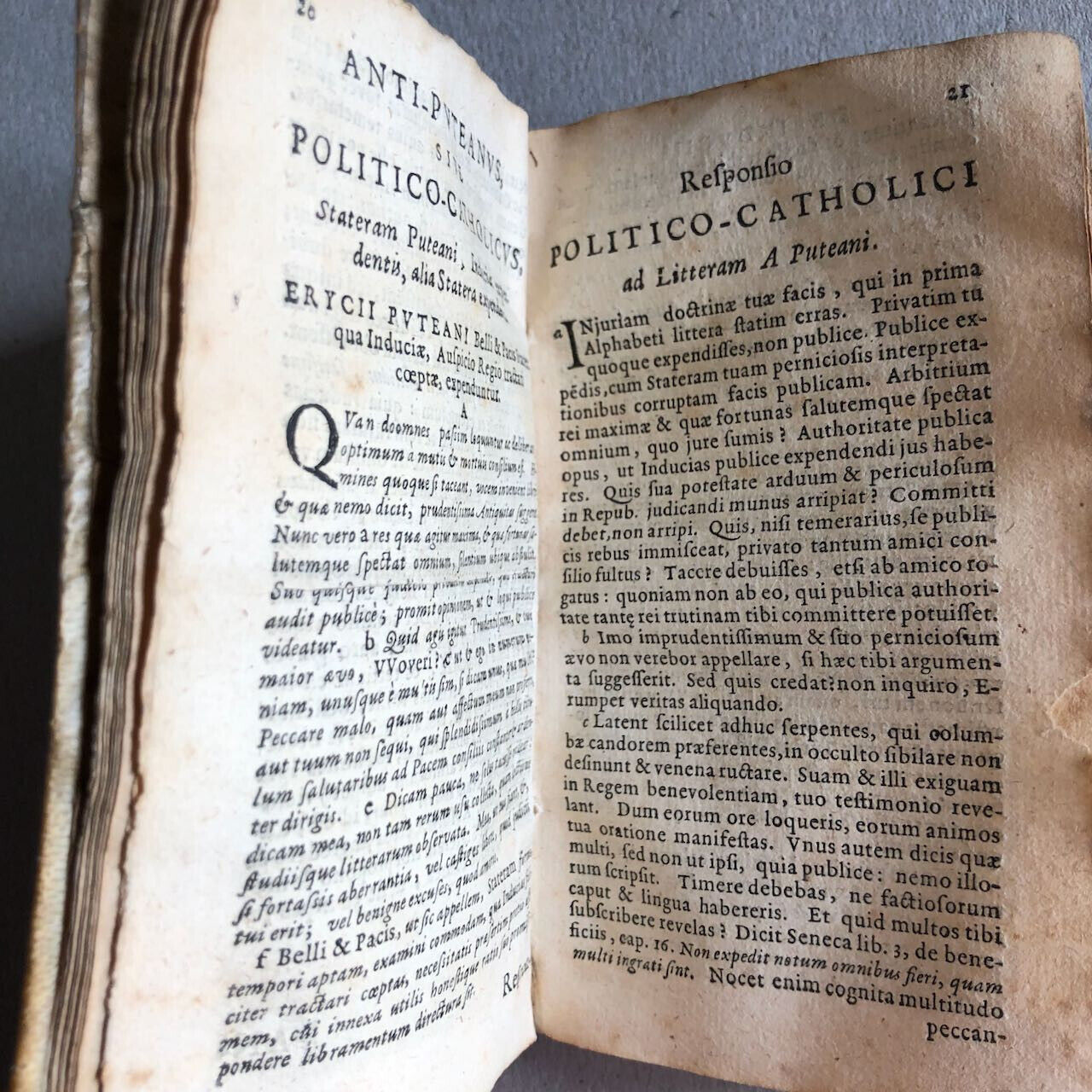 Puteanus,  Lipse — De induciis aut pace Belgarum dissertationes — É.O. — 1633.