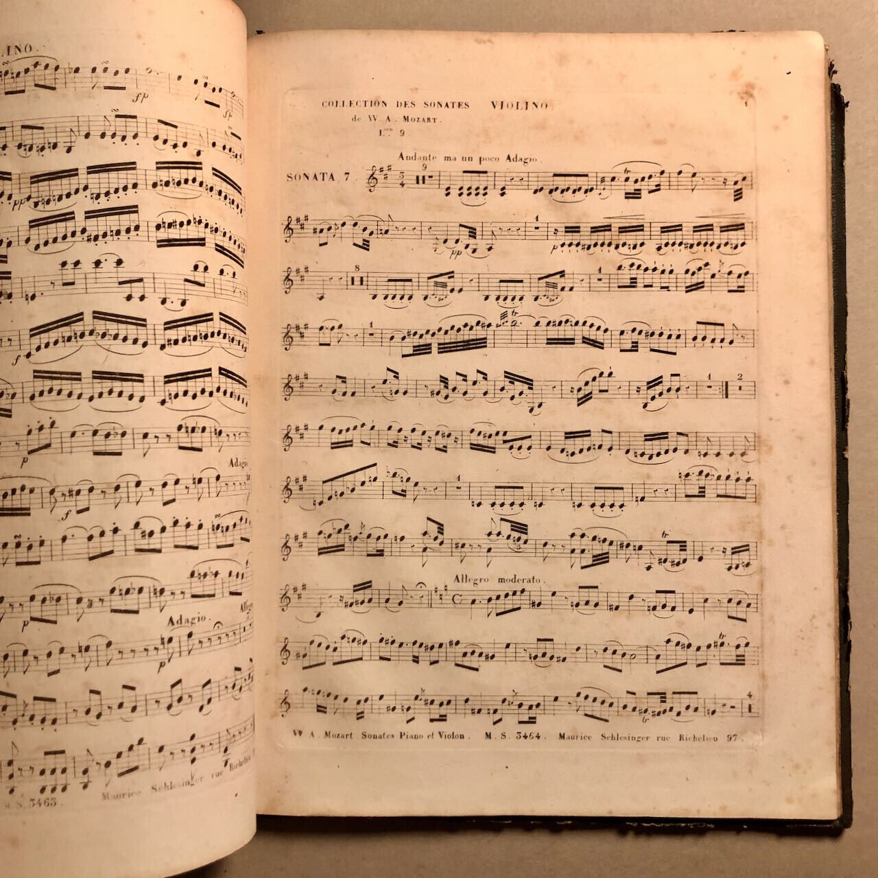 Wolfgang Amadeus Mozart — 11 sonates pour violon gravées — Brandus — circa 1850.