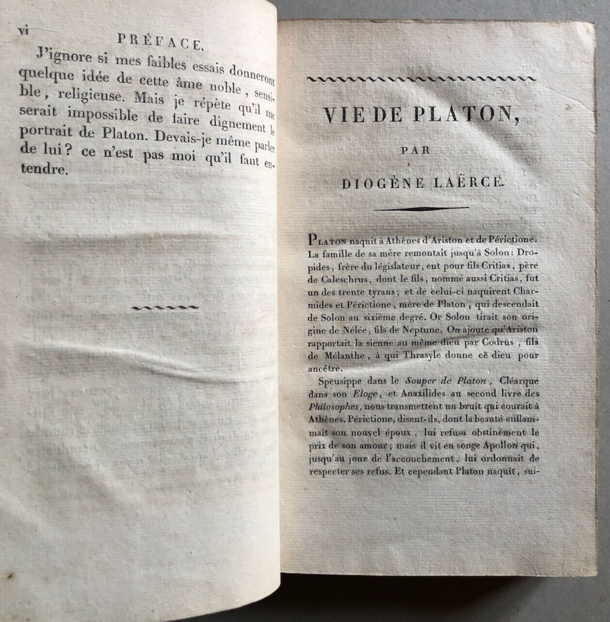 Platon — Pensées recueillies & traduites par J.-V. Leclerc — Delalain — 1819.