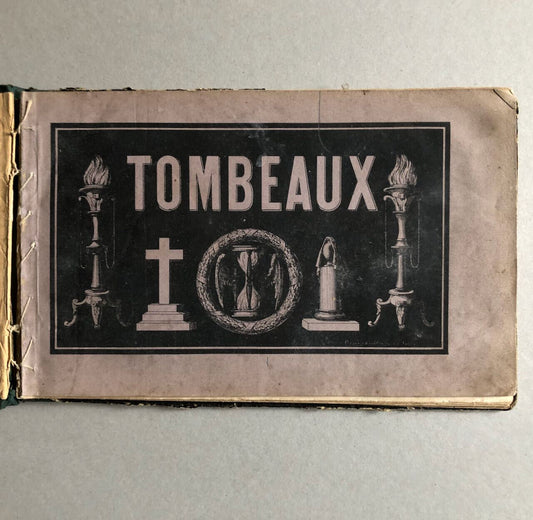 Leblan — Tombeaux — recueil de 24 planches lithographiées en couleur — Monrocq.