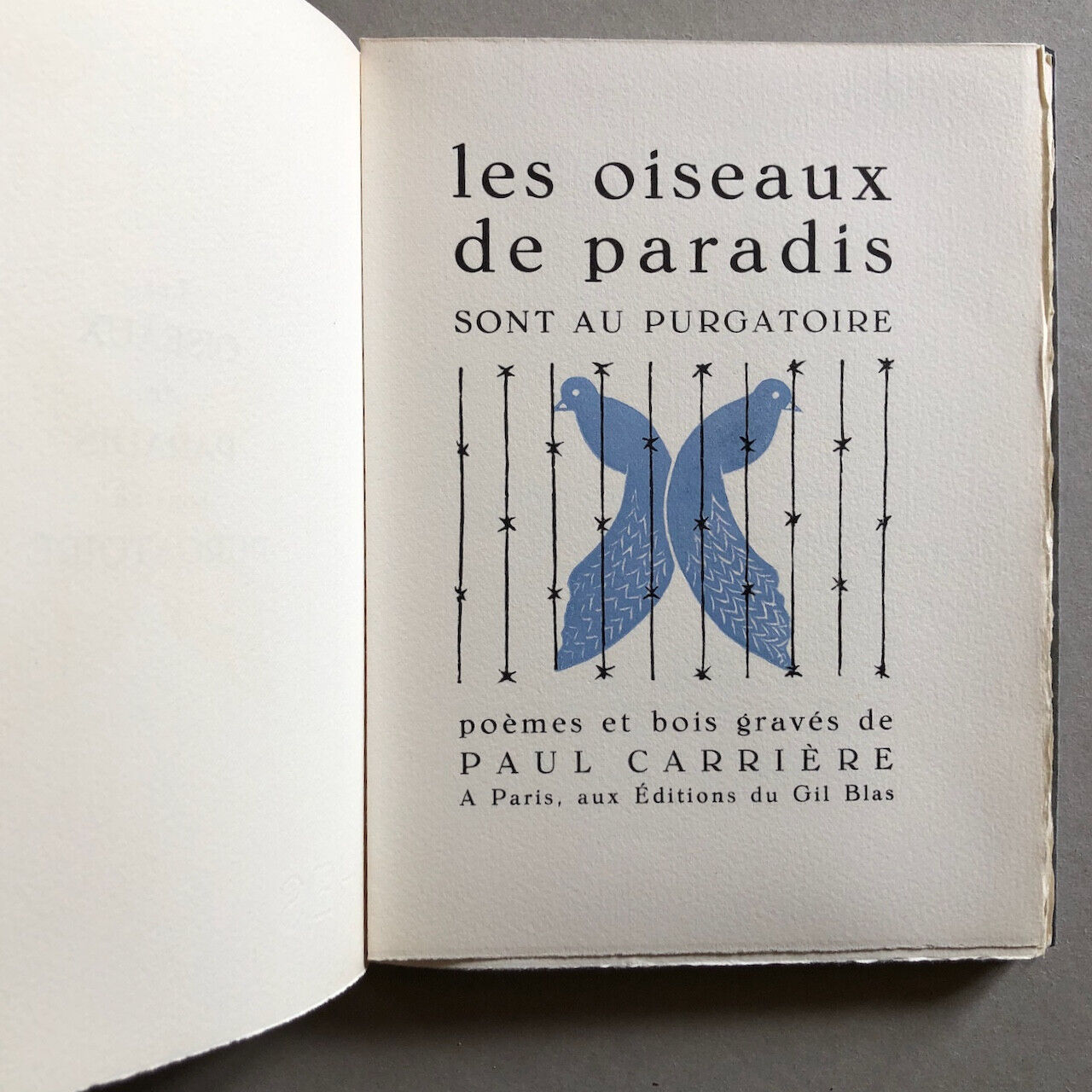 Paul Carrière — Les Oiseaux de paradis […] — tirage de tête — envoi —  1966.