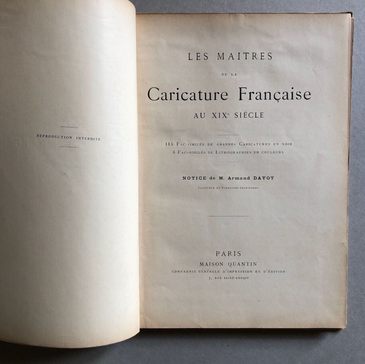 Armand Dayot — Les Maîtres de la caricature française au XIXe siècle — Quantin.