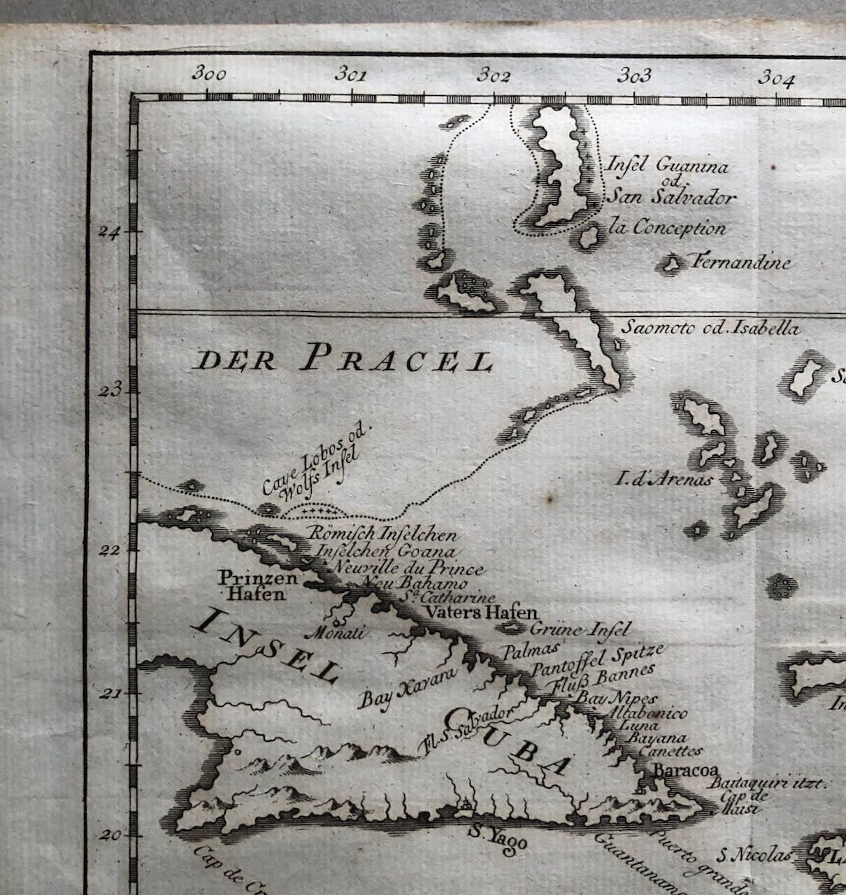 Bellin — carte de Haïti / Saint-Domingue, Porto rico, La Jamaique, Cuba — 1754.