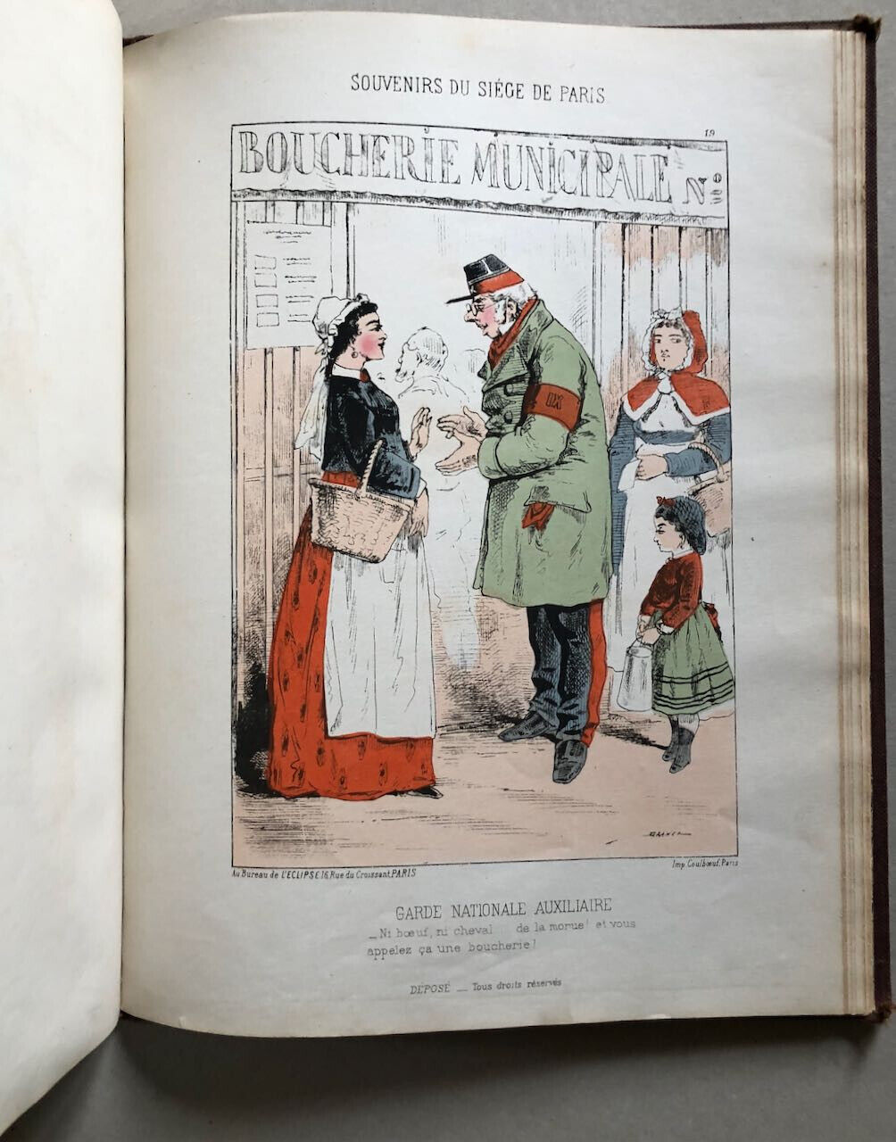 Draner — Souvenirs du siège de Paris — 93 pl. lithographiées couleur — 1870-1871