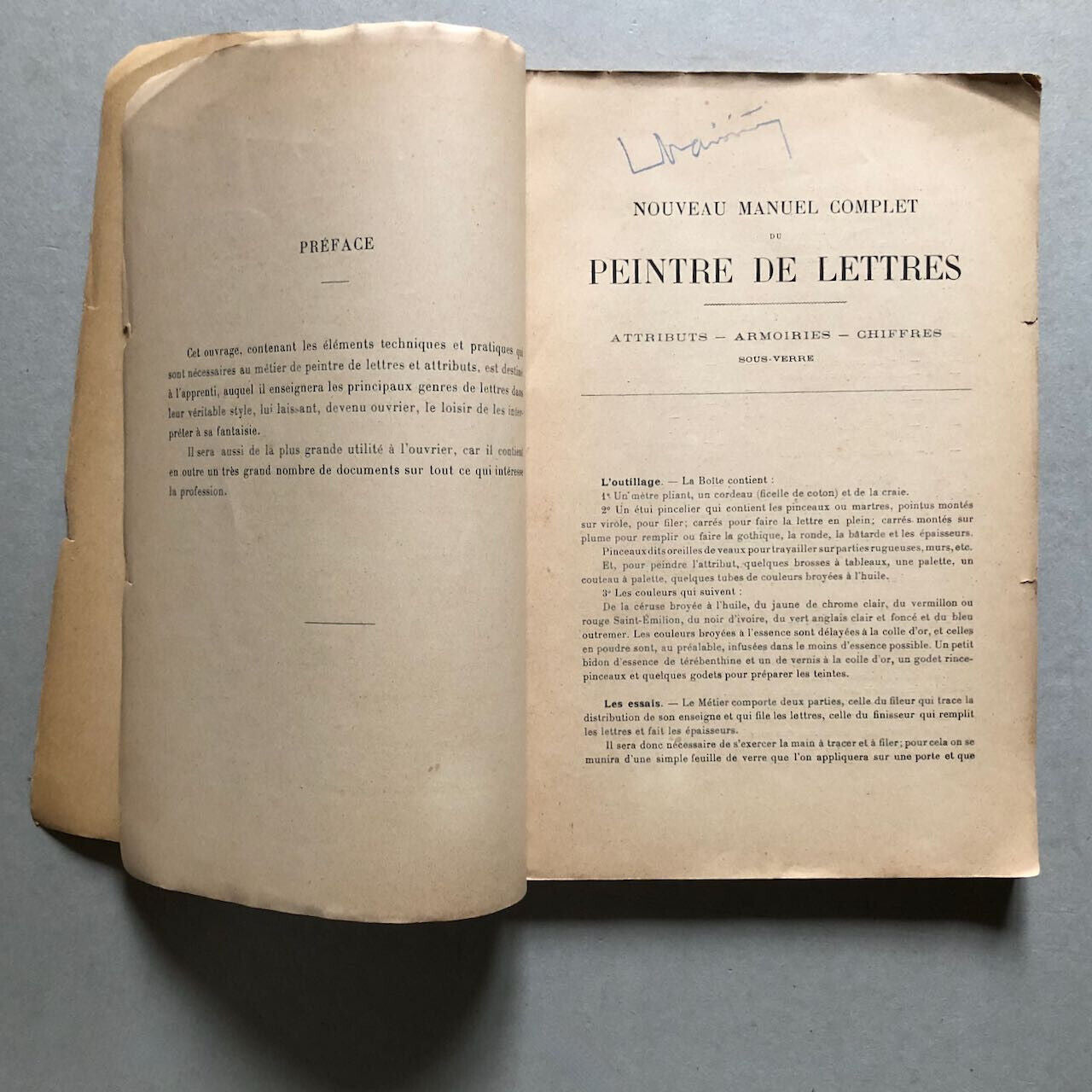 Eugène Véder — Le Peintre de lettres, attributs, armoiries, chiffres — Mulo 1928