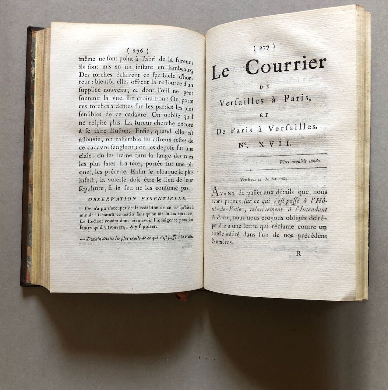 Antoine-Joseph Gorsas — Le Courrier de Versailles à Paris — 3 vol. — 1789.