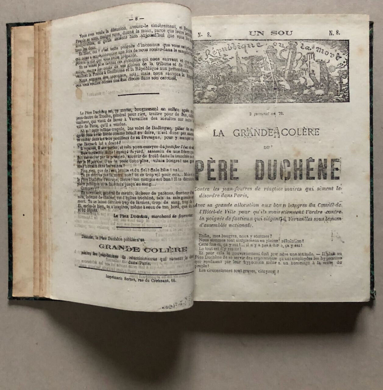 Le Père Duchêne — é.o. complète — 68 n° du 16 ventôse au 3 prairial an 79 — 1871