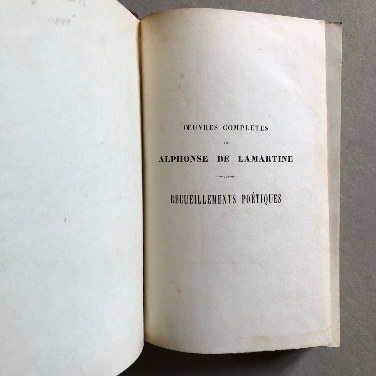 Alphonse de Lamartine — Recueillements poétiques — é. o. — Gosselin — 1839.