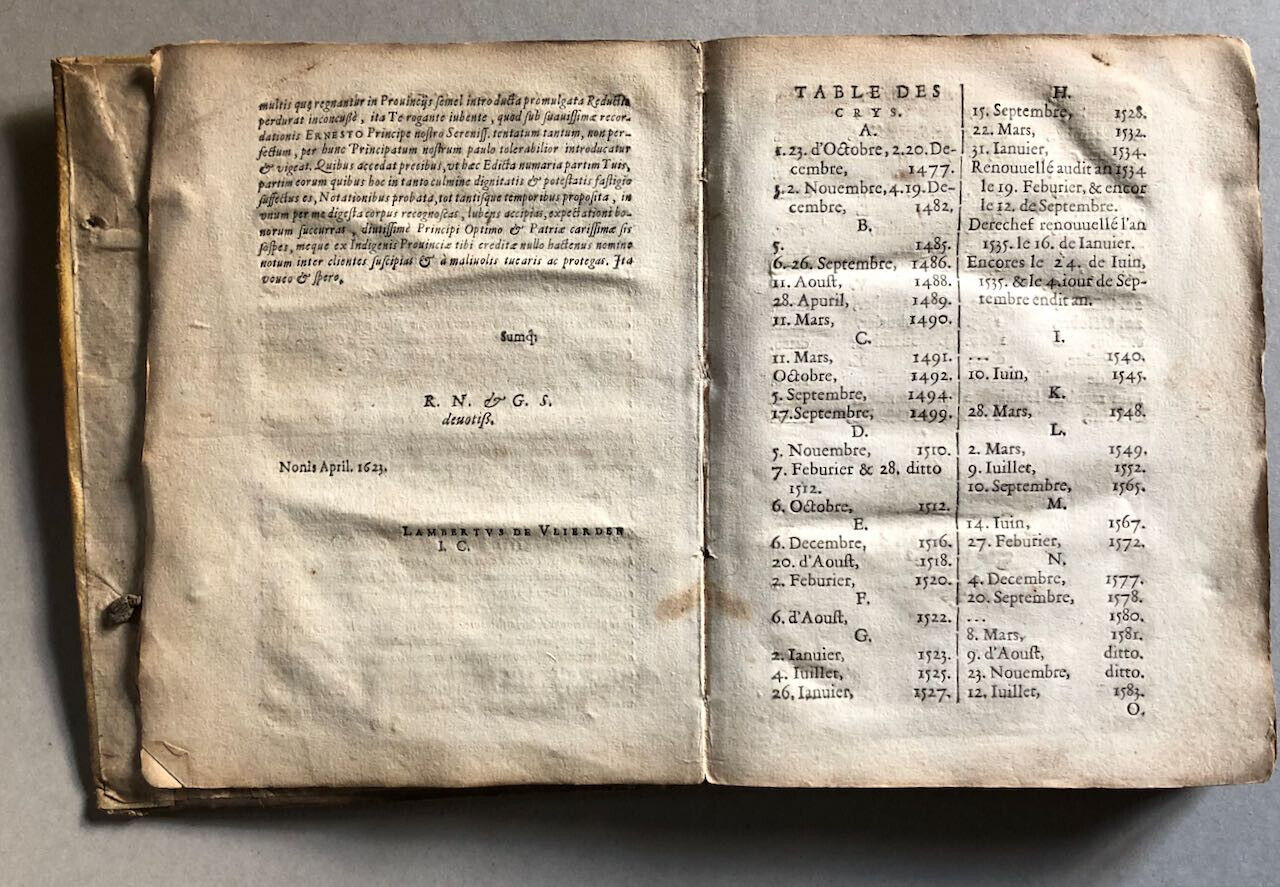 Vlierden — Edicts et publications des monnoyes forgees — Christian Ouwerx — 1623