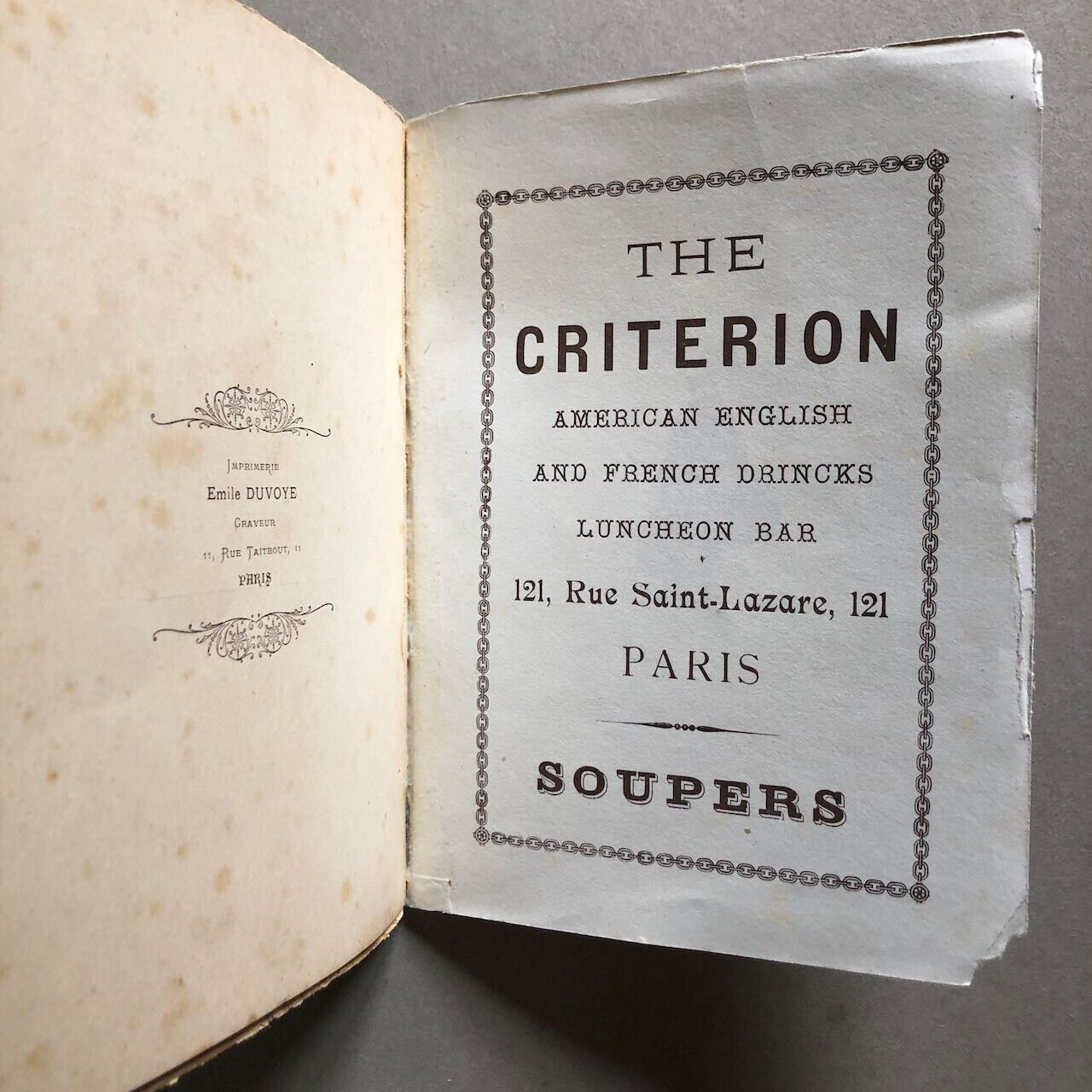 Louis Fouquet — Bariana — édition originale — Au criterion, Émile Duvoye [1896]