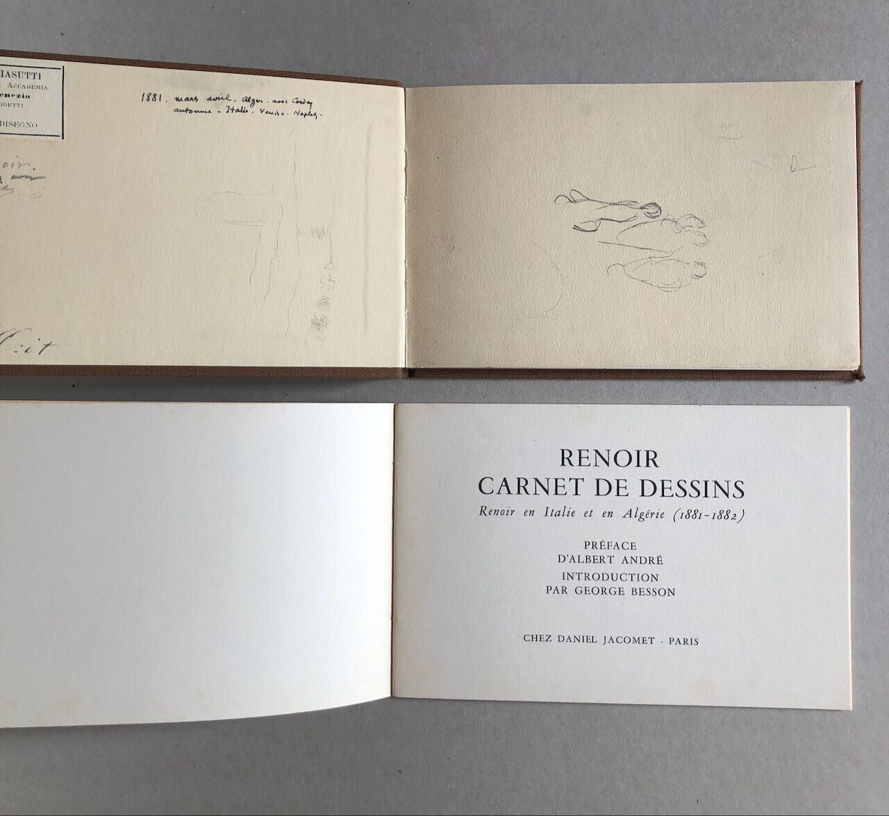 Auguste Renoir — Carnet de dessins en facsimile — Jacomet — tirage limité — 1955