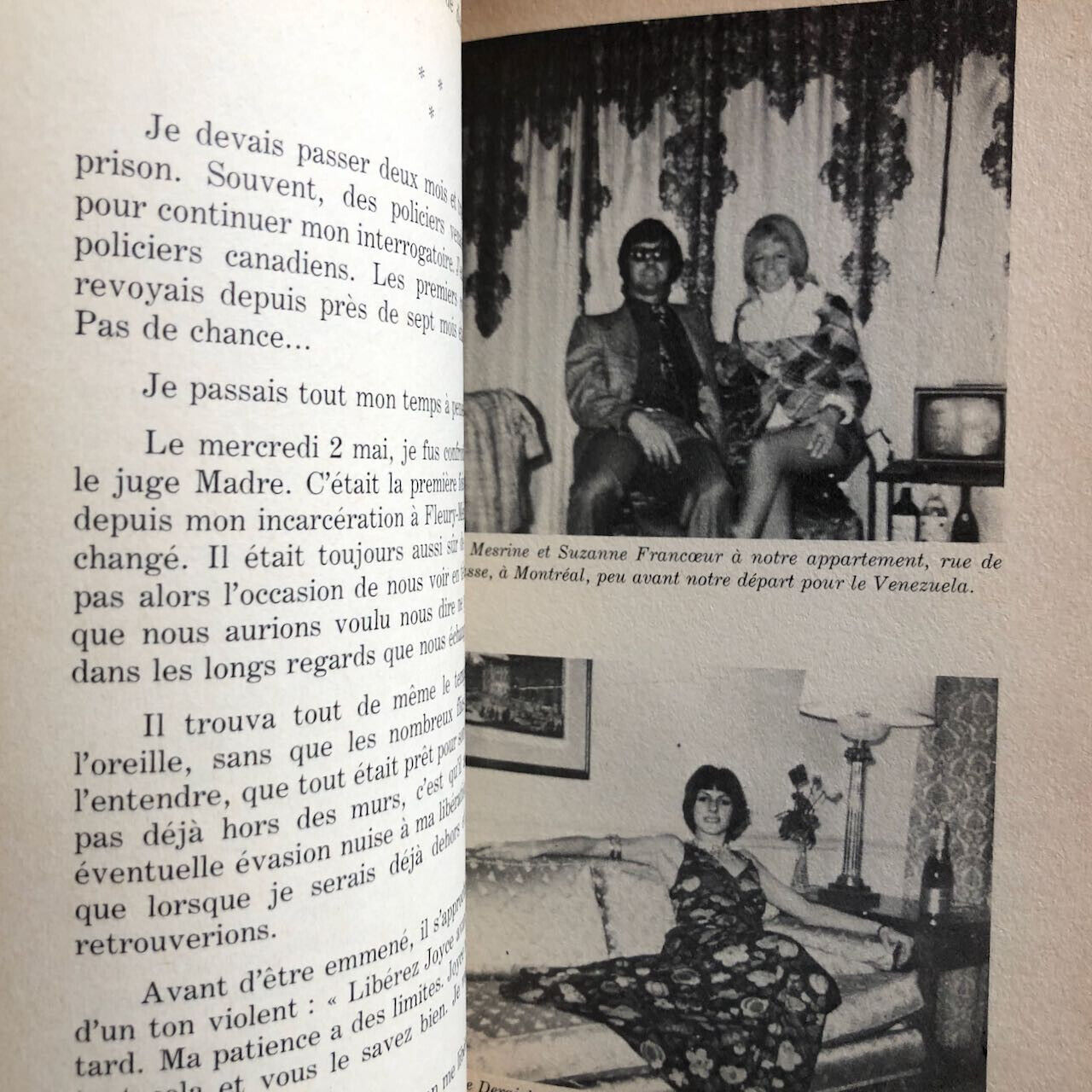 Jocelyne Deraiche — J'ai tant aimé Mesrine — édition originale — Stanké — 1979.