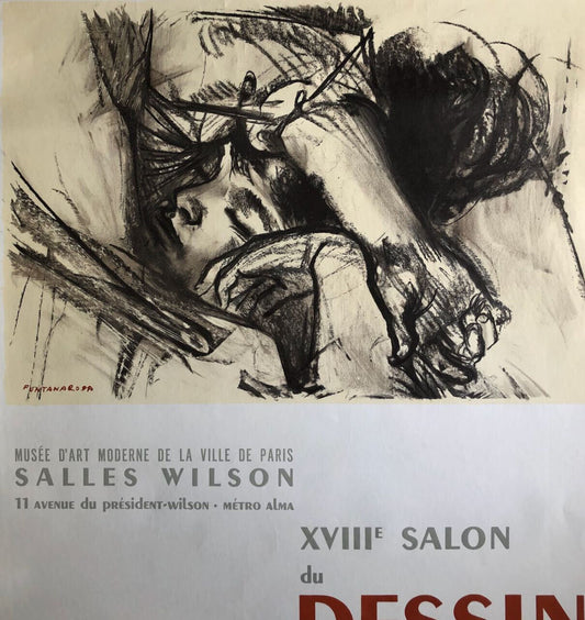 Fontanarosa — affiche du XVIIIe salon du dessin et de la peinture à l'eau — 1967