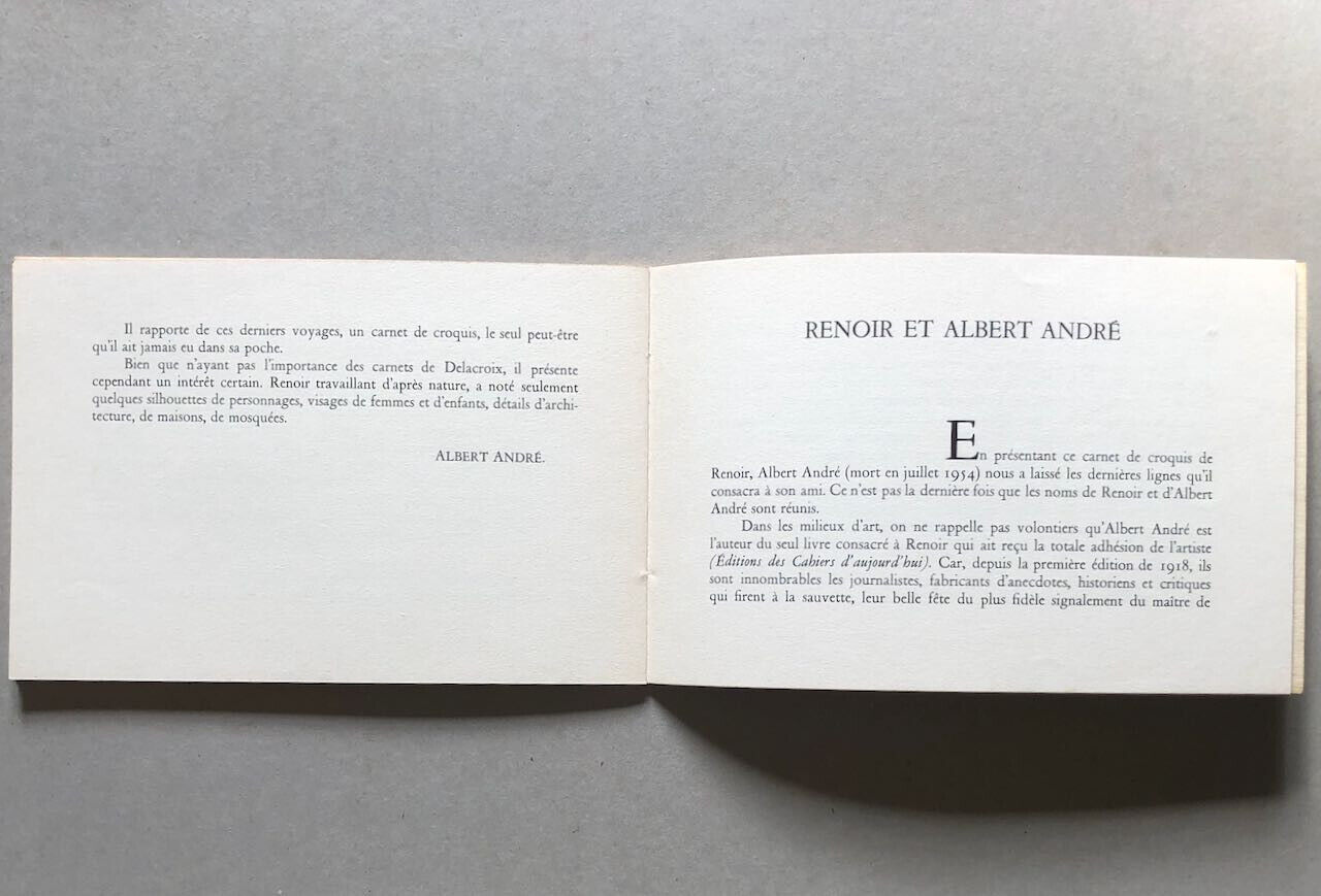 Auguste Renoir — Carnet de dessins en facsimile — Jacomet — tirage limité — 1955