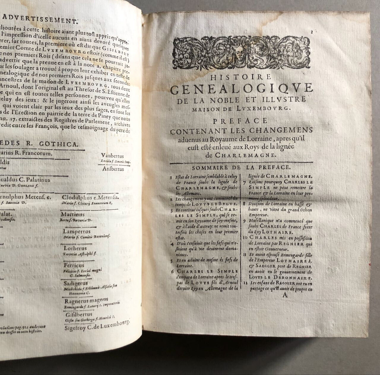 Nicolas Vigner — Histoire de la maison de Luxembourg — in-4° — Blaise — 1619.