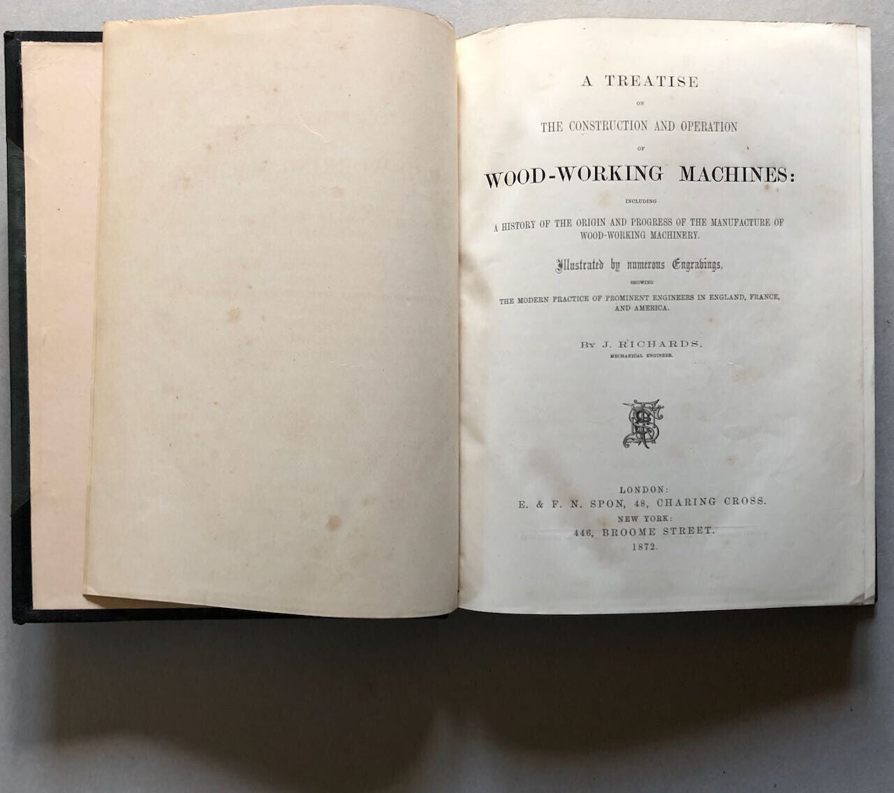 John Richards — Treatise on Wood-Working Machines — E. & F.N. Spon — 1872.