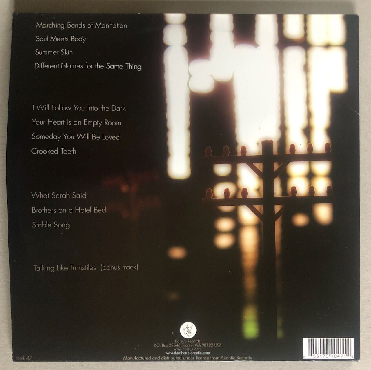 Death Cab For Cutie — Plans — 2 x LP — US original press —  Barsuk bark47 — 2005