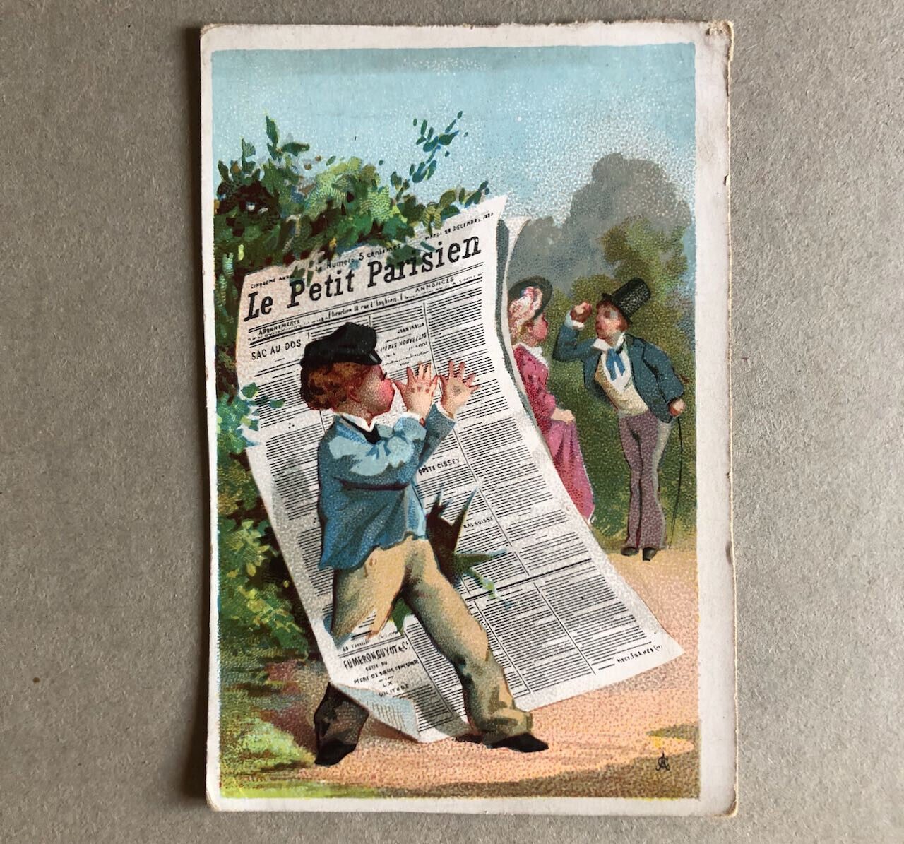 Alfred Clarey — série des journaux — 6 chromolithographies - chromos — dos muets