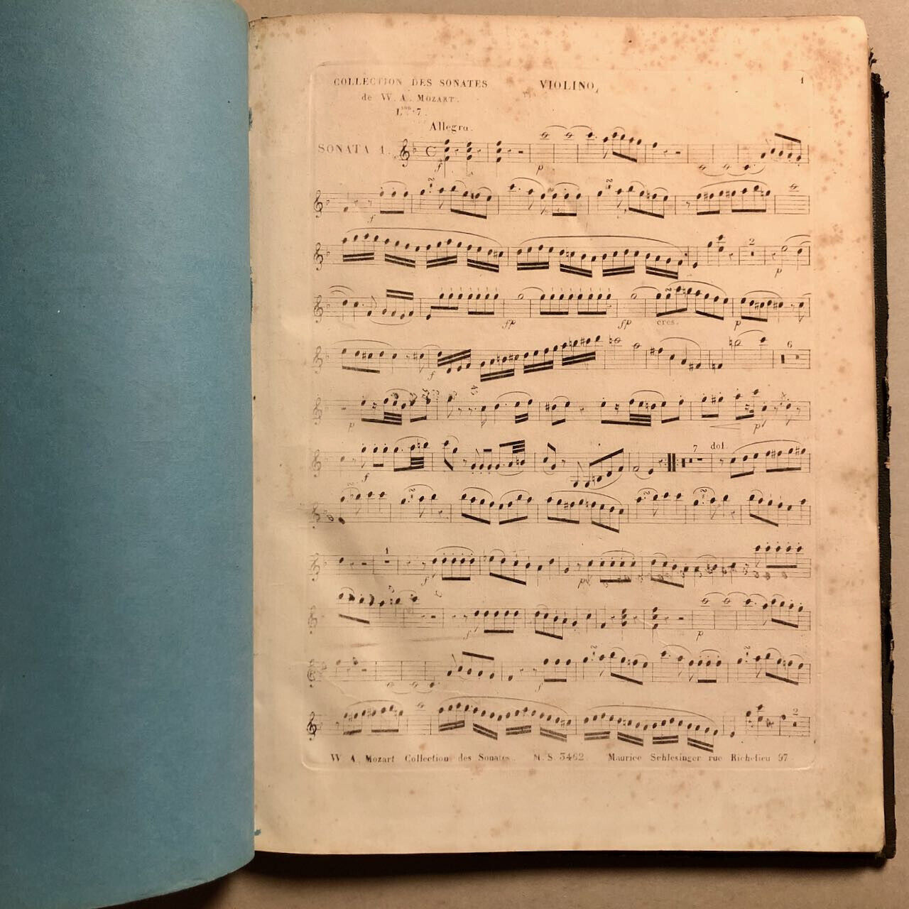 Wolfgang Amadeus Mozart — 11 sonates pour violon gravées — Brandus — circa 1850.