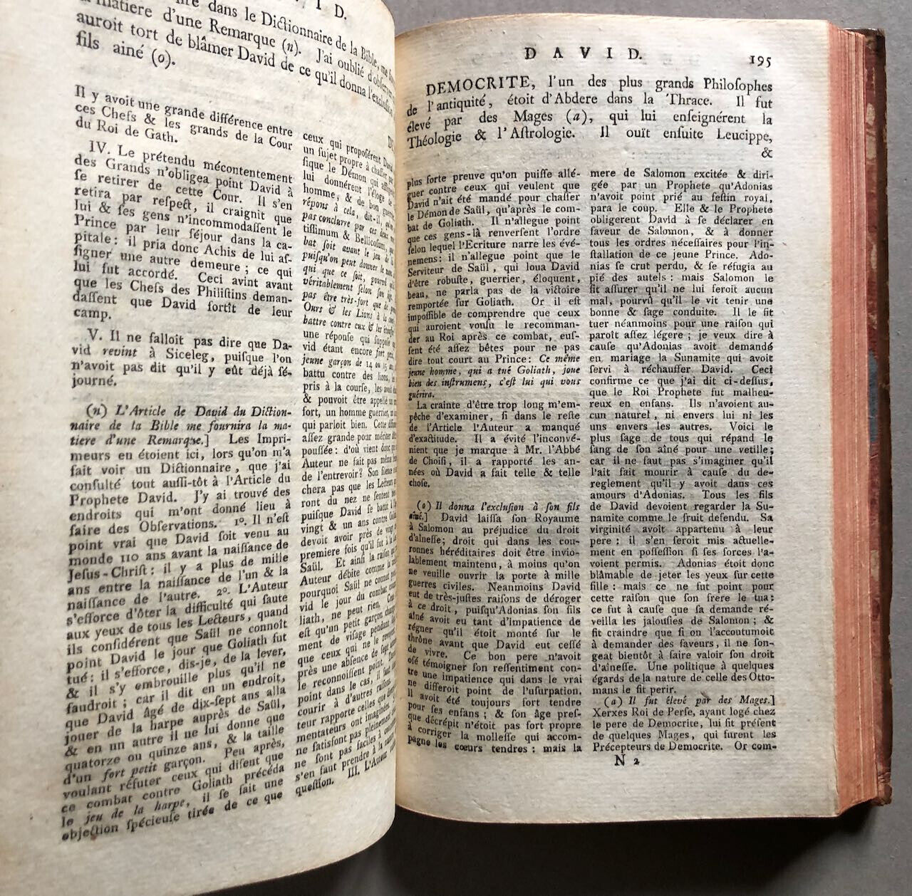 Frédéric II — Extrait du dictionaire de Bayle […] en 2 volumes — Voss — 1767.