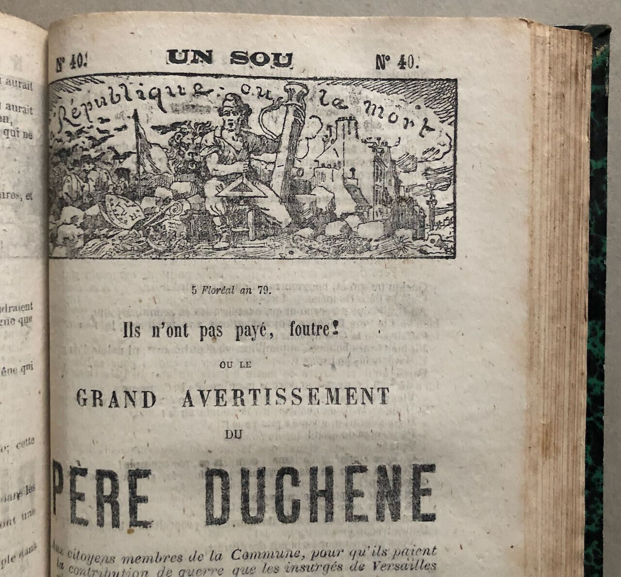 Le Père Duchêne — é.o. complète — 68 n° du 16 ventôse au 3 prairial an 79 — 1871