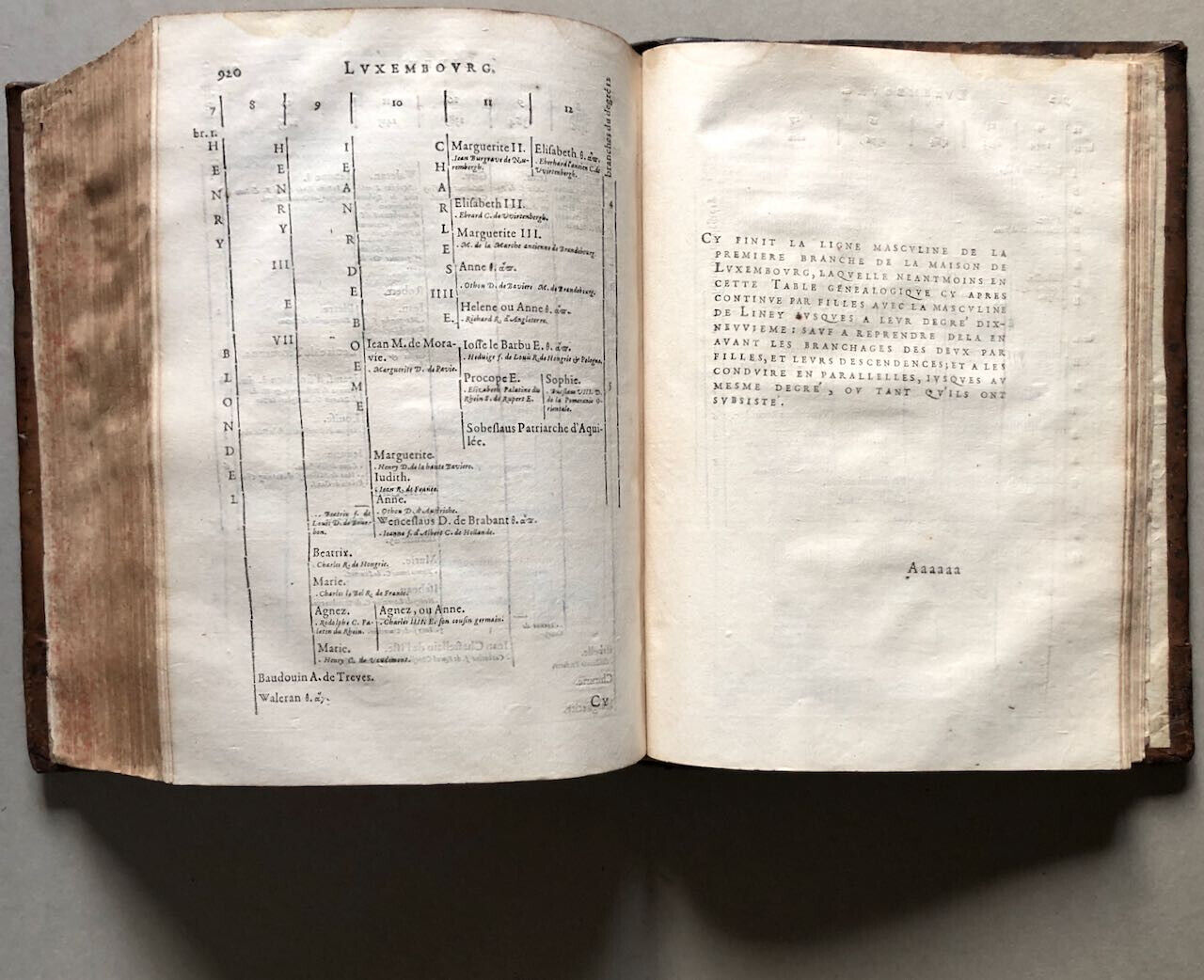 Nicolas Vigner — Histoire de la maison de Luxembourg — in-4° — Blaise — 1619.