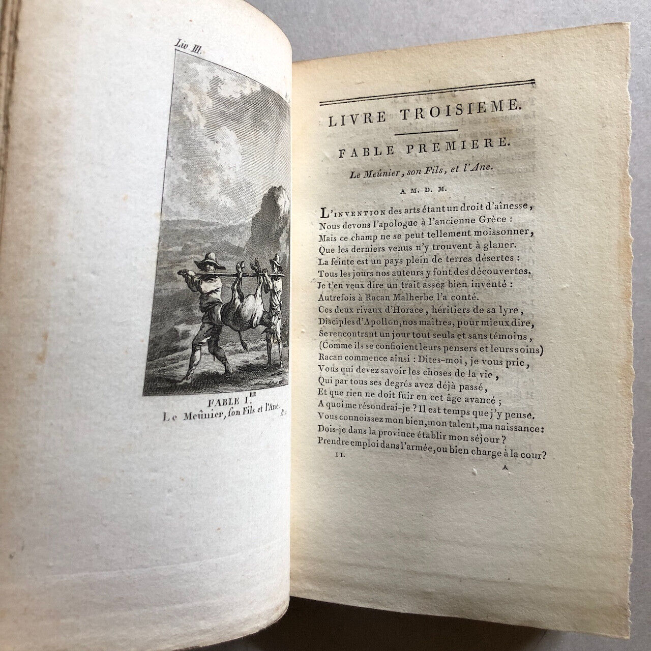 Jean de La Fontaine — Fables — 6 vol. - 275 pl. grav. — Bossange — an IV (1796).