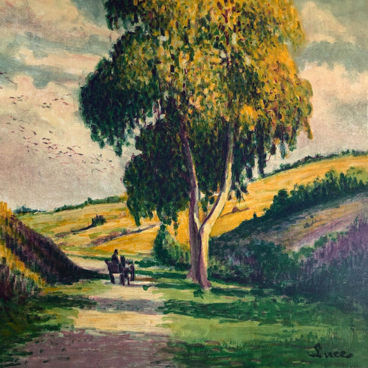 Maximilien Luce — paysage animé — lithographie sur Arches signée dans la planche