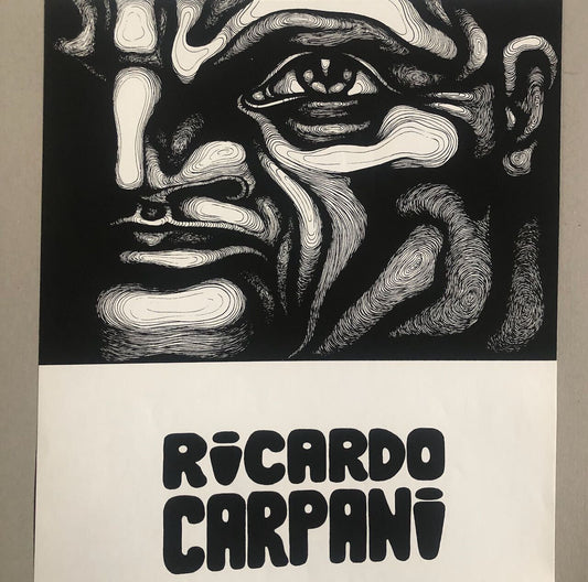 Ricardo Carpani — affiche serigraphique — exposition à la Galerie Latin — 1969.