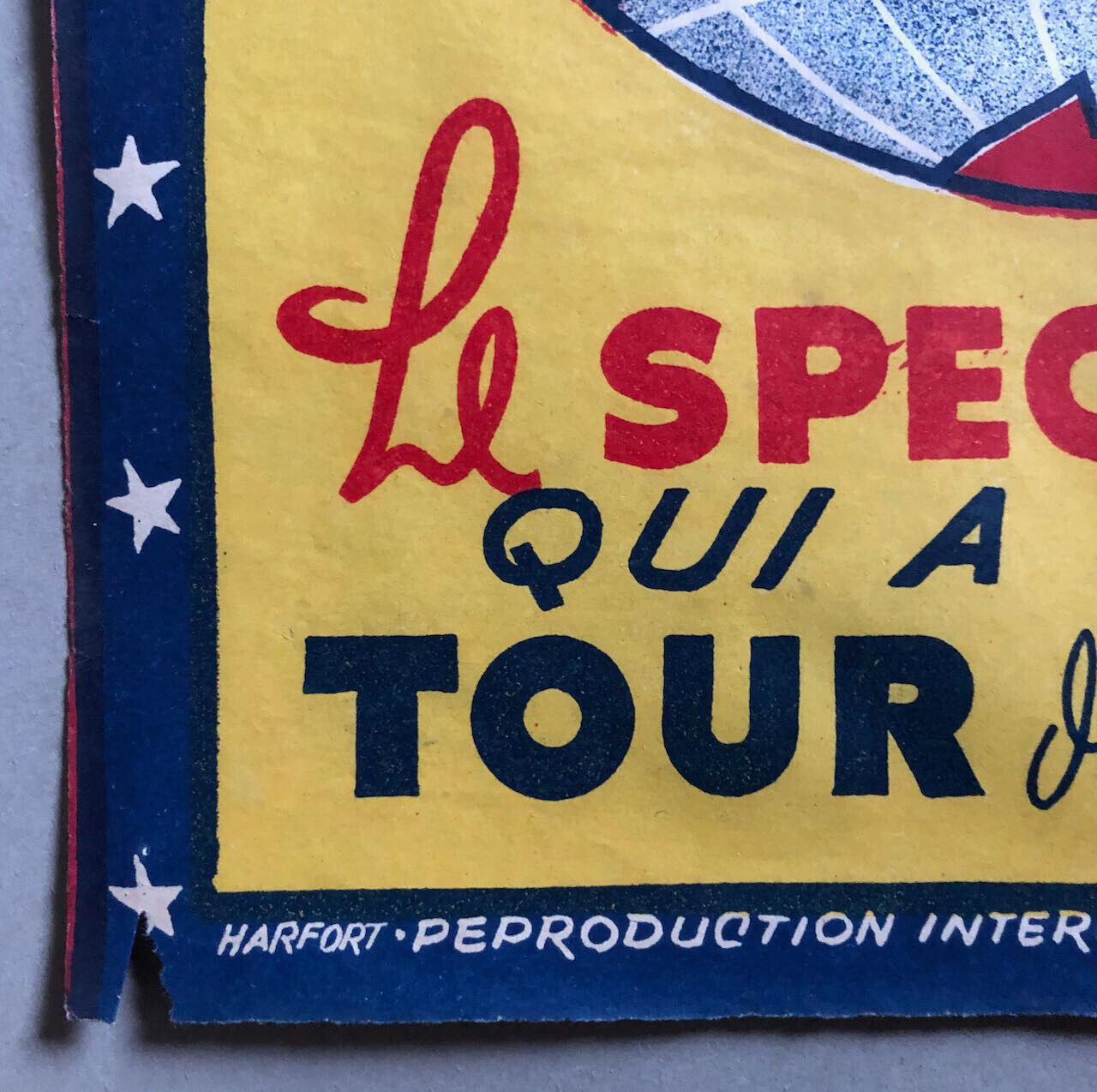 Harold — Le Spectacle qui fait le tour du monde — affichette lithographiée  1940