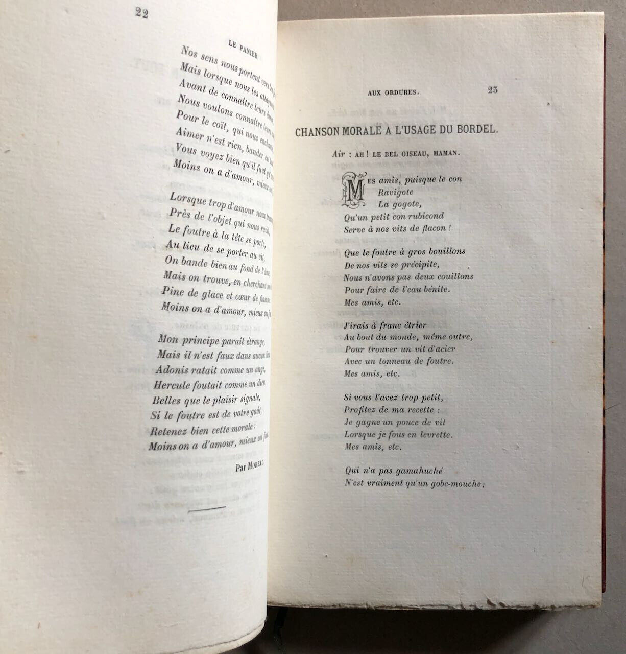 Le Panier aux ordures — Société pour la diffusion des livres de l'Enfer — 1866.