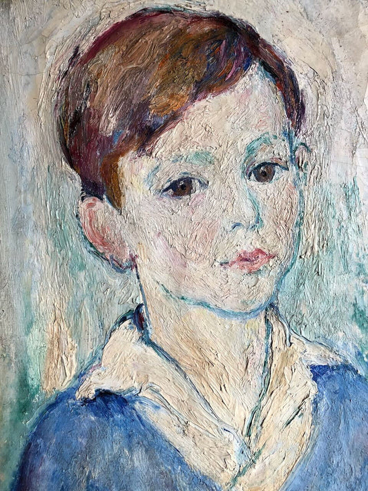 Charles Albert Gueldry (1884-1973) — portrait de garçon — huile sur toile signée