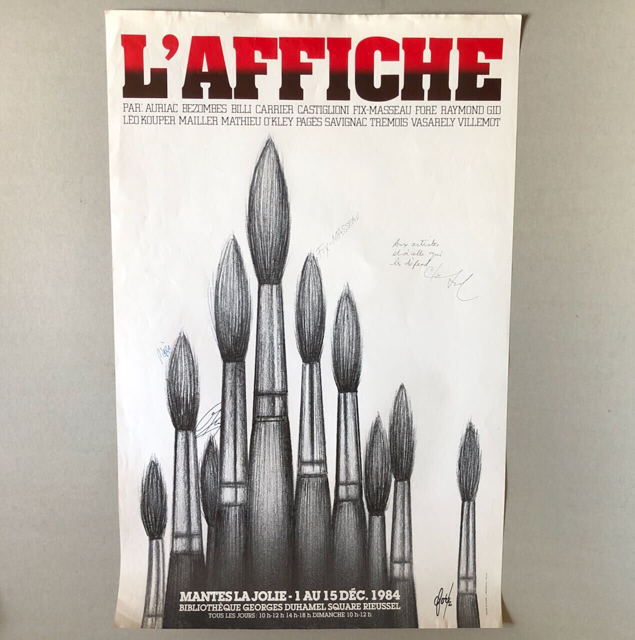 Foré — L'Affiche — affiche d'exposition signée par Fix-Masseau, Pagès, O'Kley, …