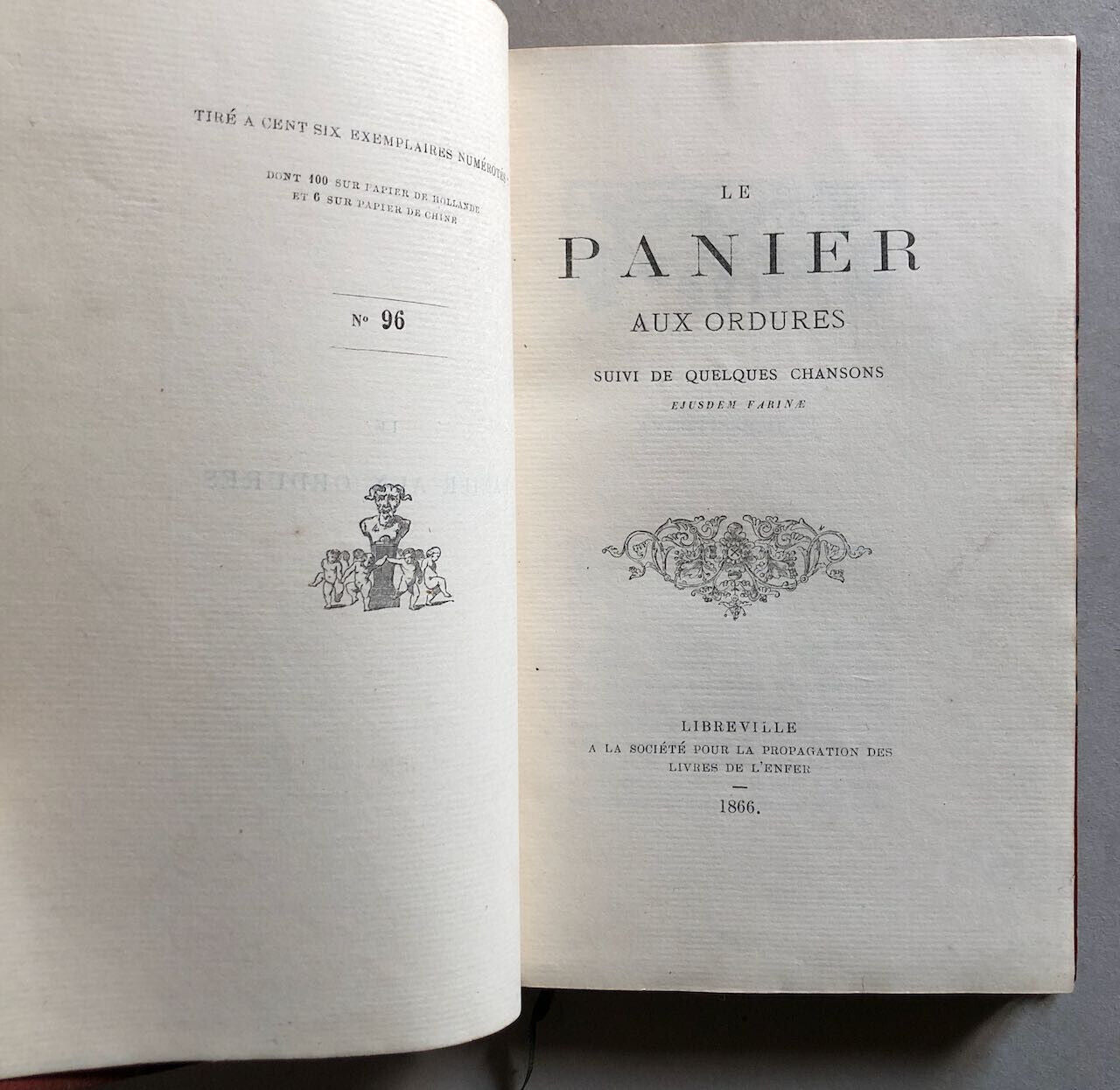 Le Panier aux ordures — Société pour la diffusion des livres de l'Enfer — 1866.