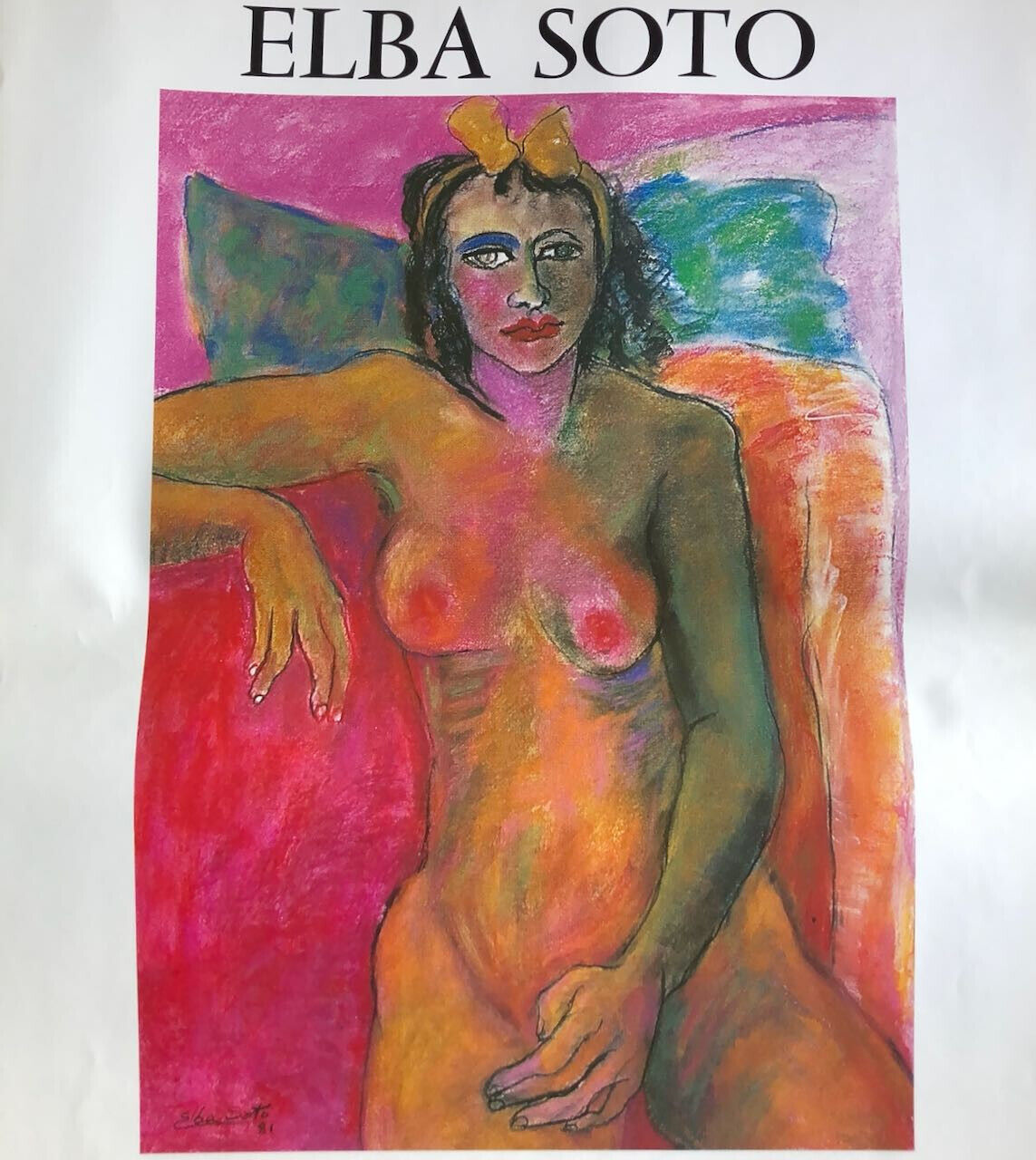 Elba Soto — affiche de l'exposition à la galerie Lavignes — 76 x 56 cm. — 1981.