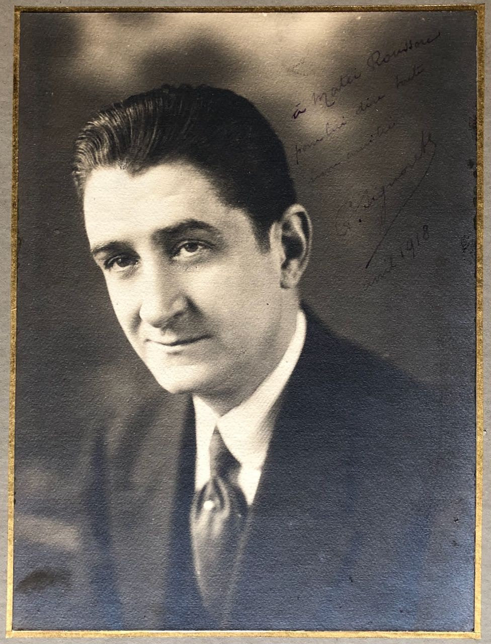 Gabriel Signoret (1878-1937) — photo dédicacée à Matéi Roussou - signé ...