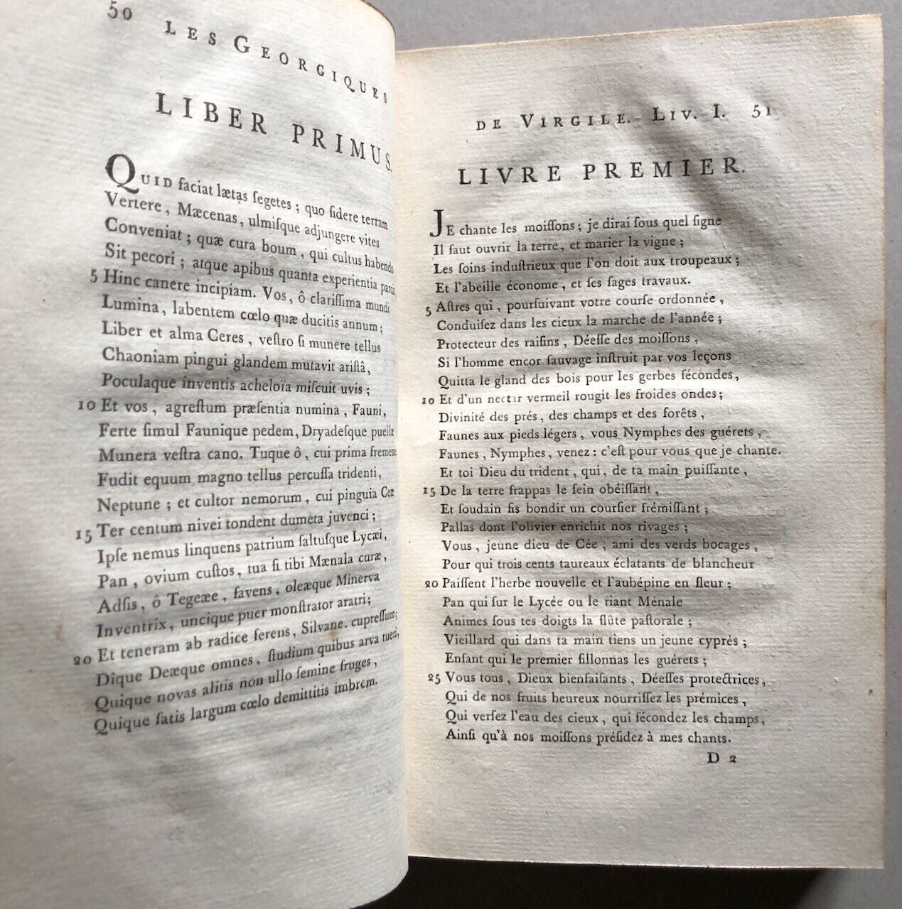 Virgile — Les Géorgiques — trad. de l'abbé de Lille — Sociéte littéraire — 1784.