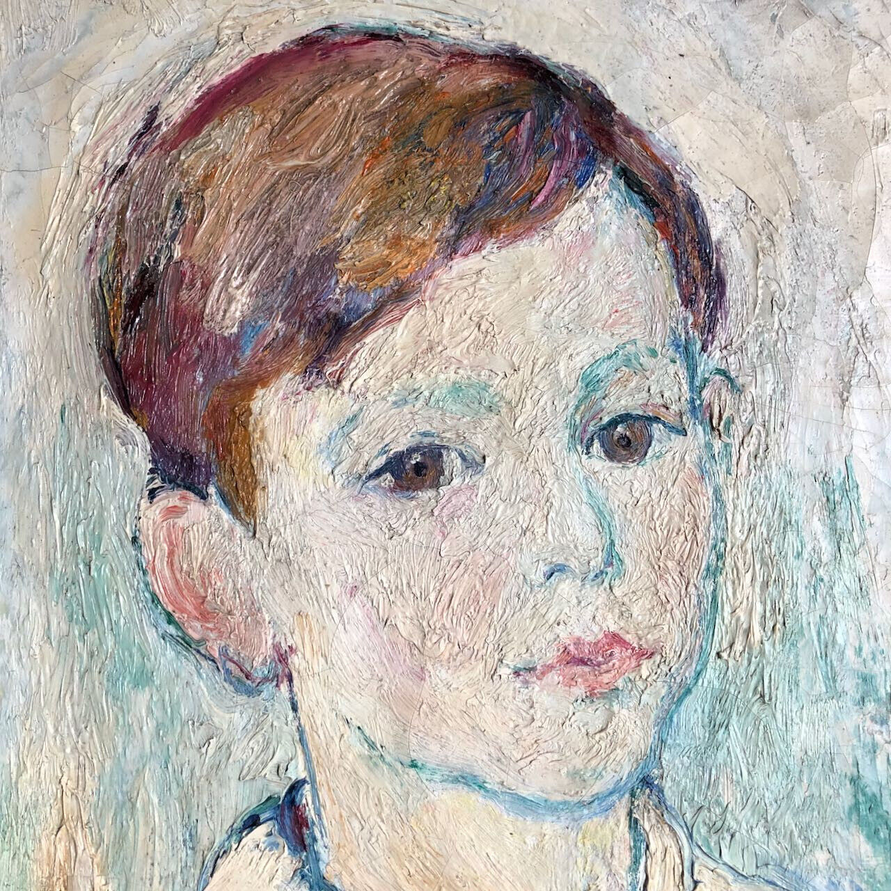 Charles Albert Gueldry (1884-1973) — portrait de garçon — huile sur toile signée