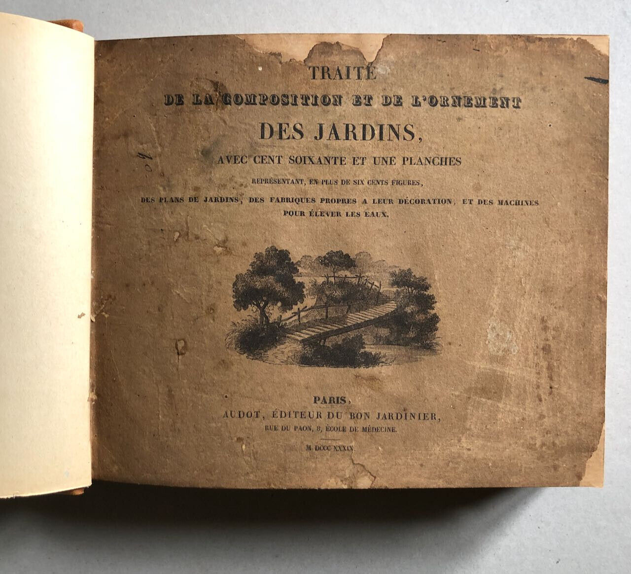 P. Boitard — Traité de la composition des jardins — Atlas seul —  160 pl. — 1839