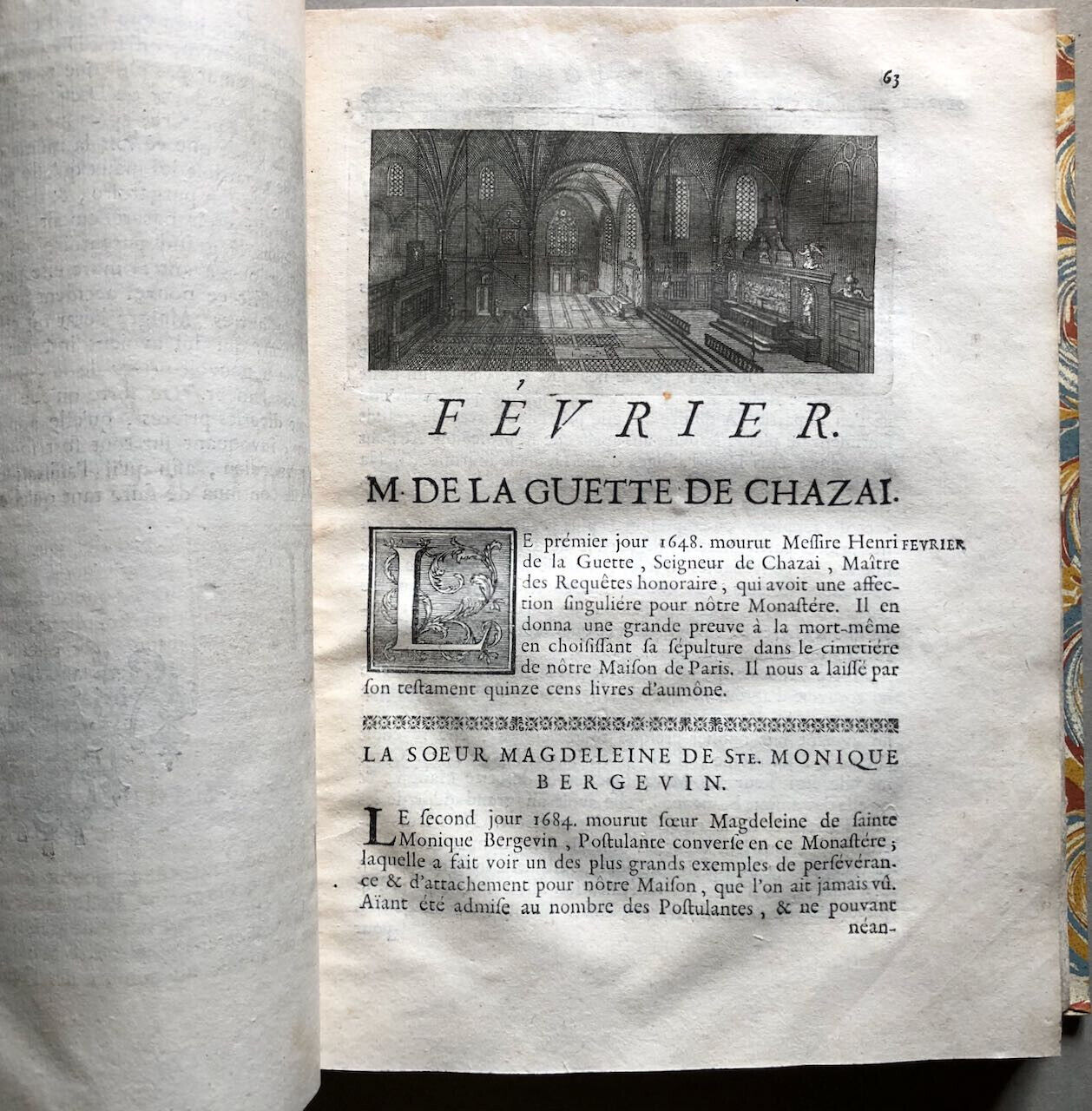 Nécrologe de l'abbaïe de […] Port-Roïal — é.o. — 28 pl. h.t. — Potgieter — 1723.