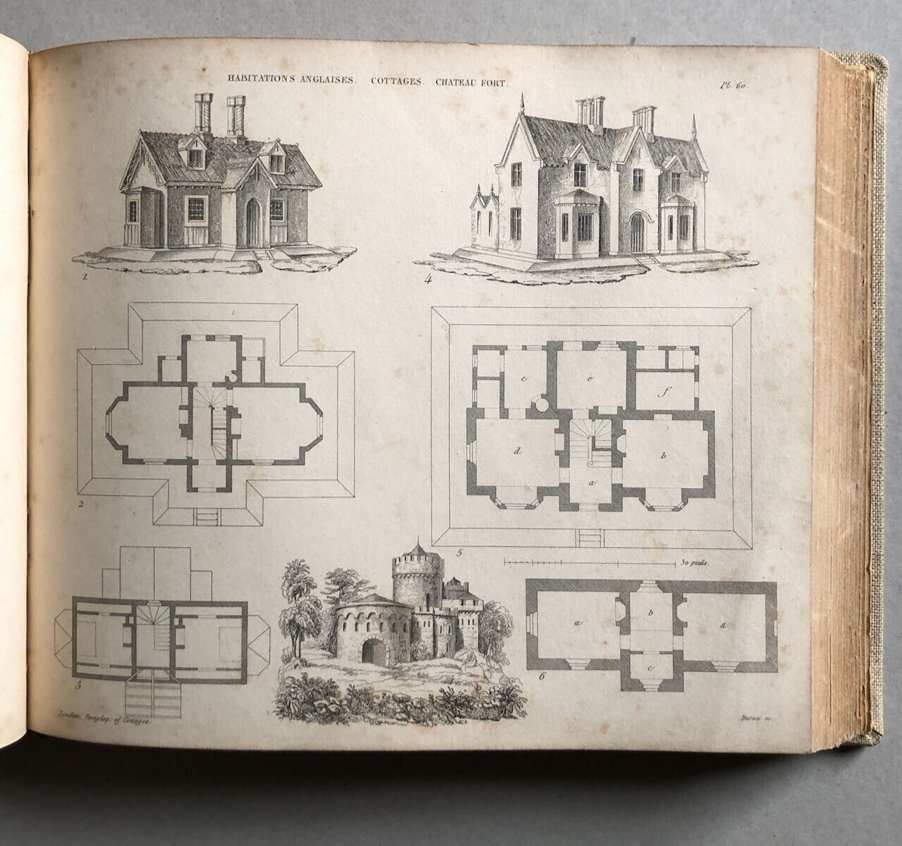 P. Boitard — Traité de la composition des jardins — Atlas seul —  160 pl. — 1839