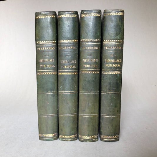 Baron de Gérando — De la Bienfaisance publique — é.o. — 4 vol. — Renouard — 1839