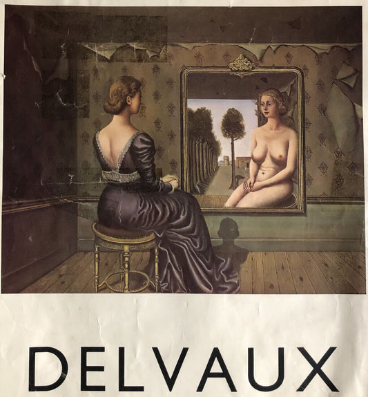 Paul Delvaux — affiche de l'exposition à la galerie Isy Brachot — 70x45 — 1978.