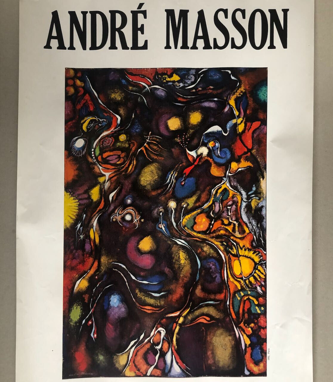 André Masson — affiche de l'exposition au Grand Palais — 60 x 40 cm. — 1977.