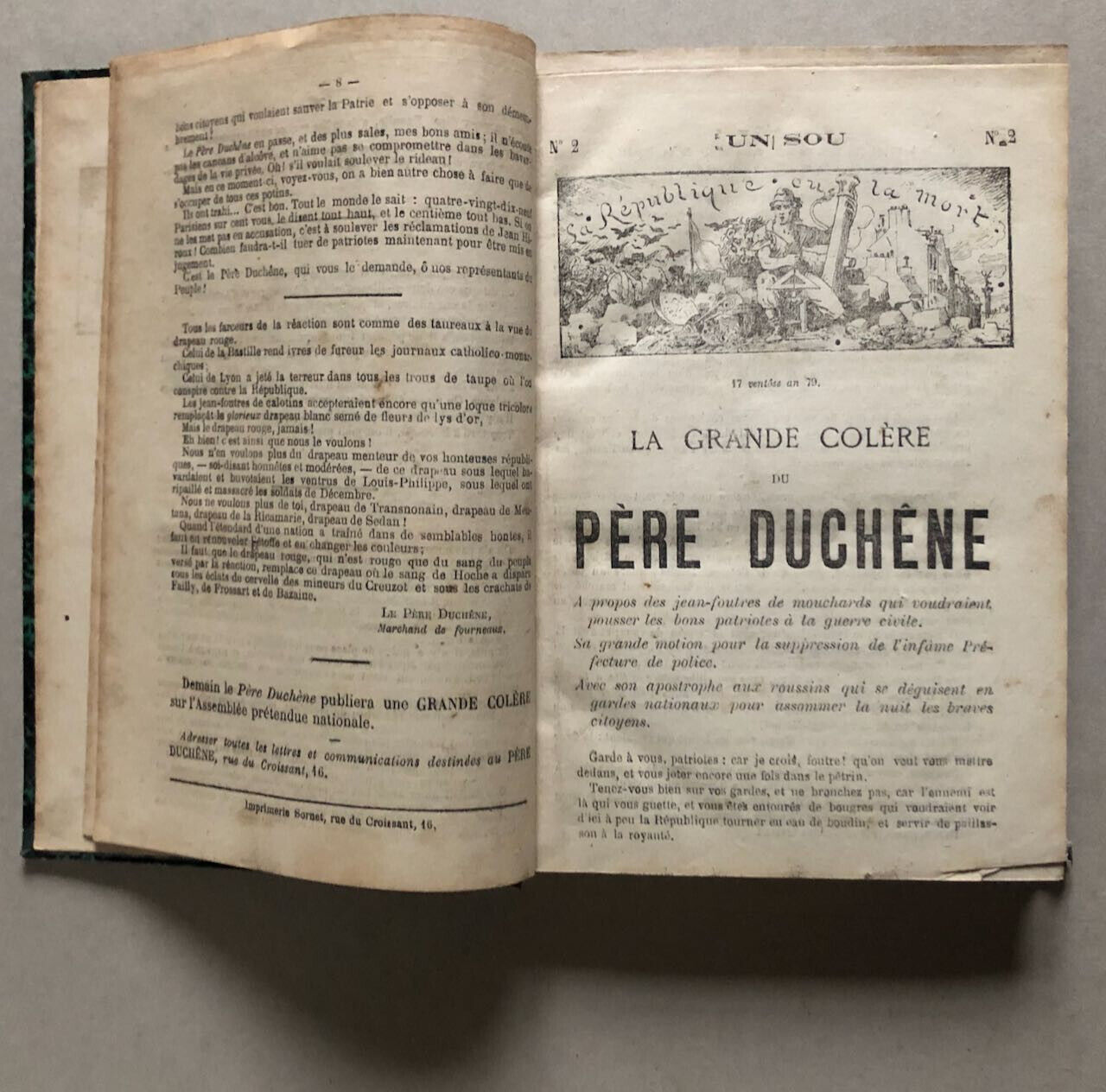 Le Père Duchêne — é.o. complète — 68 n° du 16 ventôse au 3 prairial an 79 — 1871