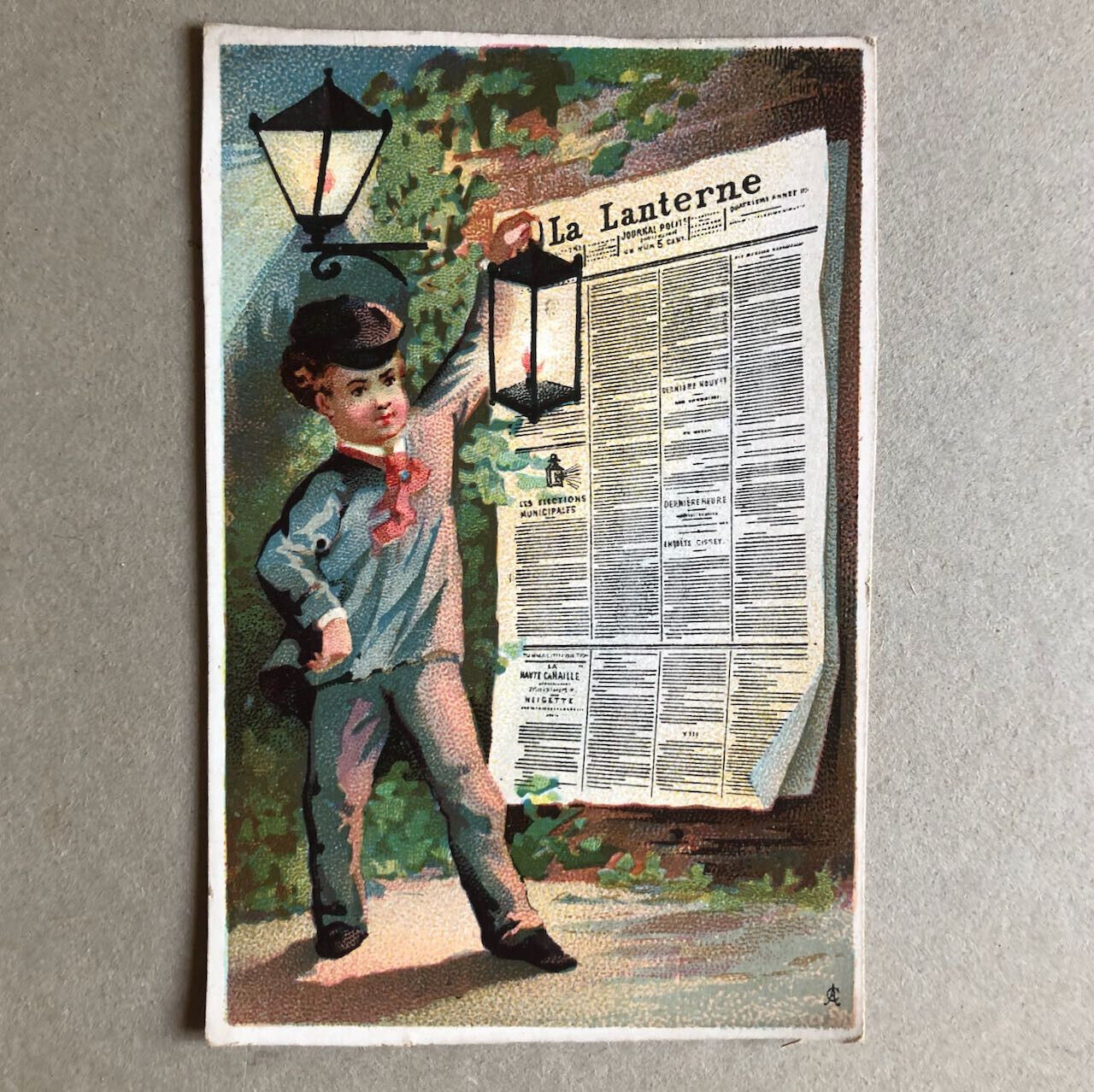 Alfred Clarey — série des journaux — 6 chromolithographies - chromos — dos muets